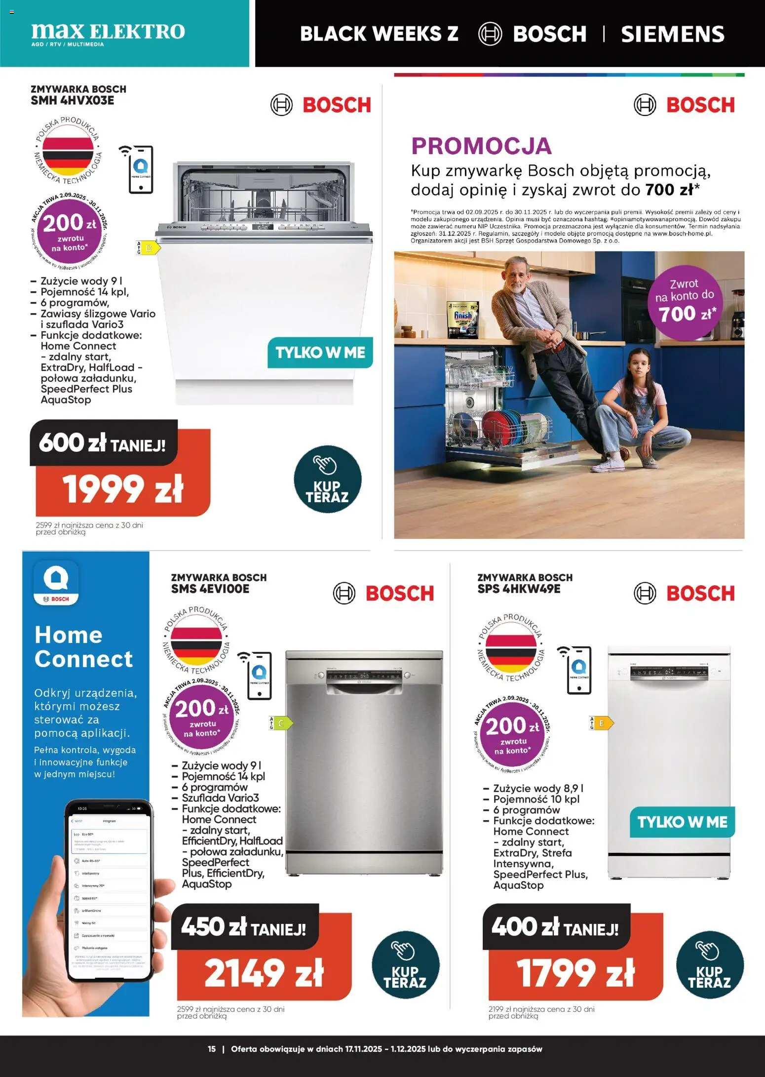 Max elektro Black Friday od 17.11.2025 | Strona: 15 | Produkty: Zmywarka, Finish