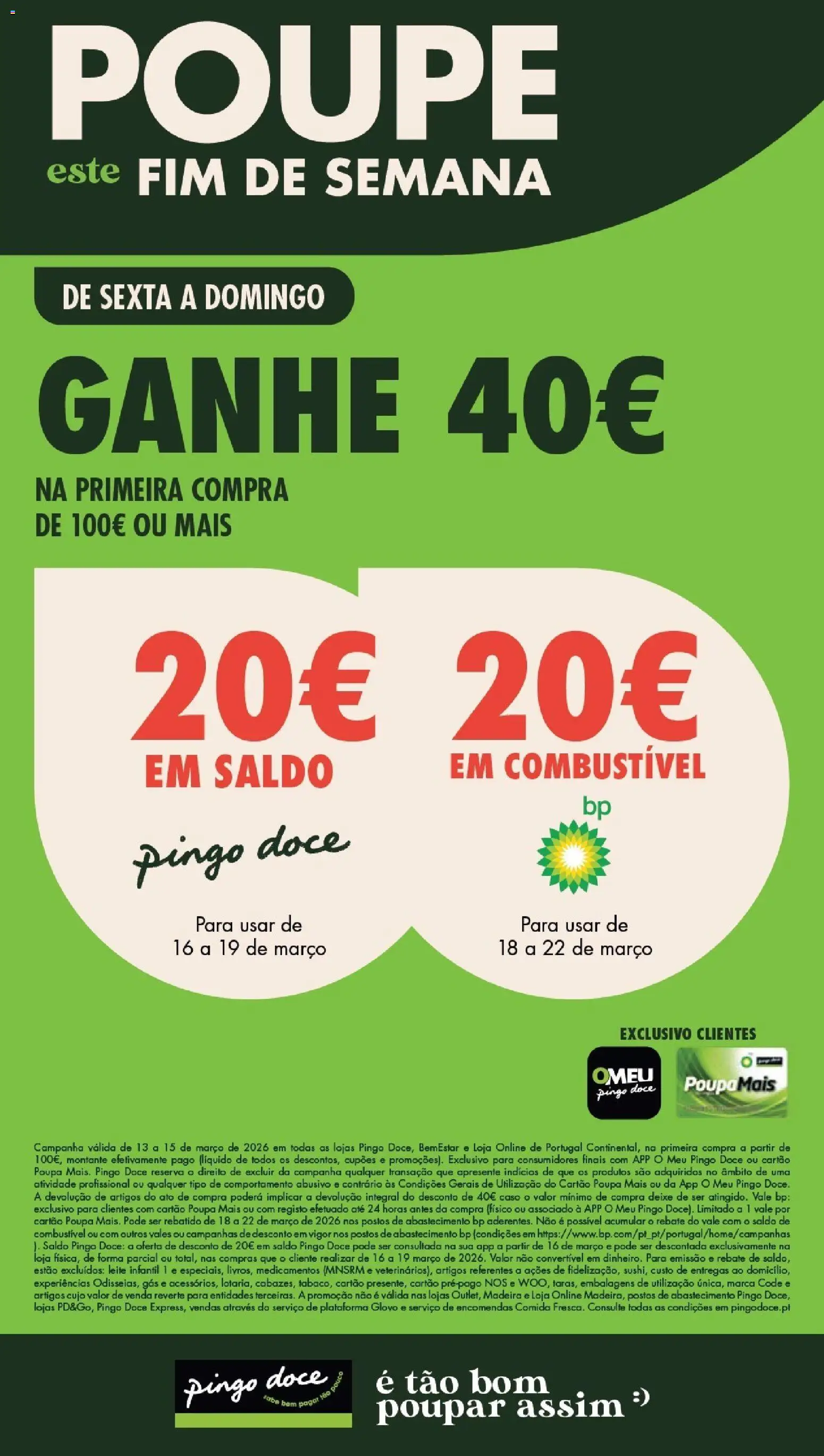 Pingo Doce Poupe este Fim de Semana │ válido de 13.03.2026 | Página: 1 | Produtos: Leite infantil, Leite