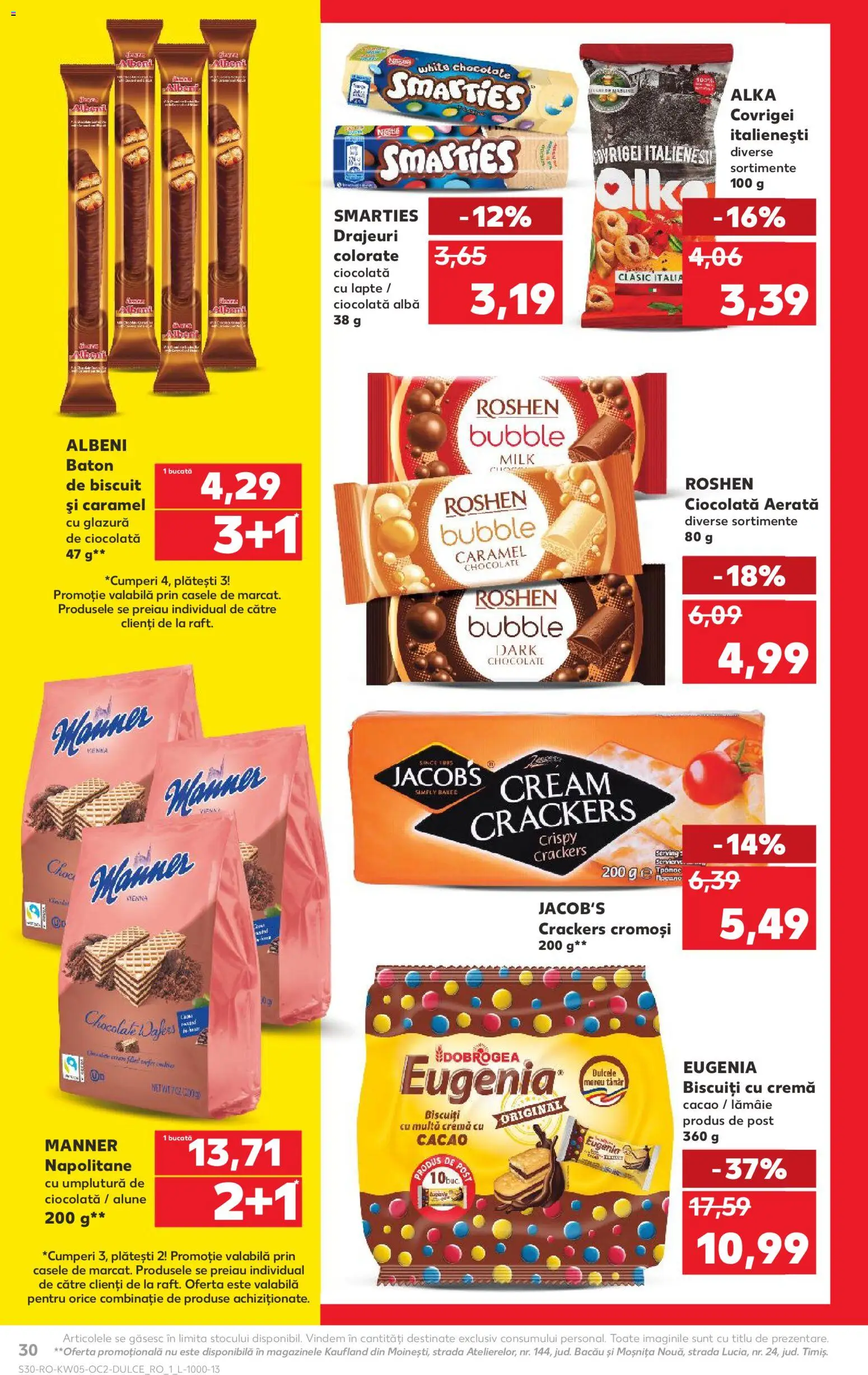 Noul catalog Kaufland – valabil de la 28.01.2026 | Pagină: 30 | Produse: Napolitane, Covrigei, Lapte, Cremă