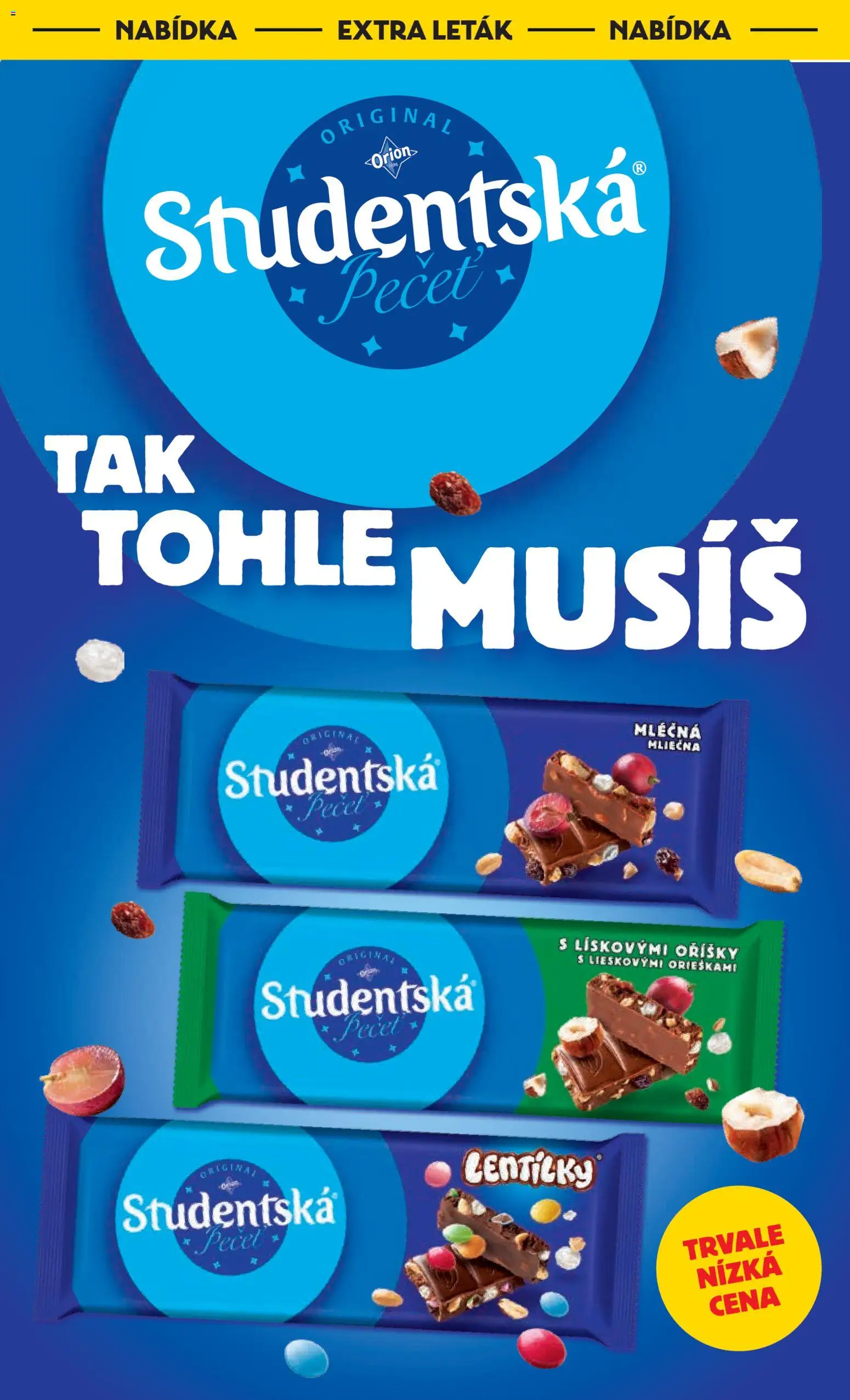 Albert leták - Hypermarket od 25.03.2026 | Strana: 9 | Produkty: Oříšky, Studentská pečeť, Orion Studentská pečeť, Lentilky