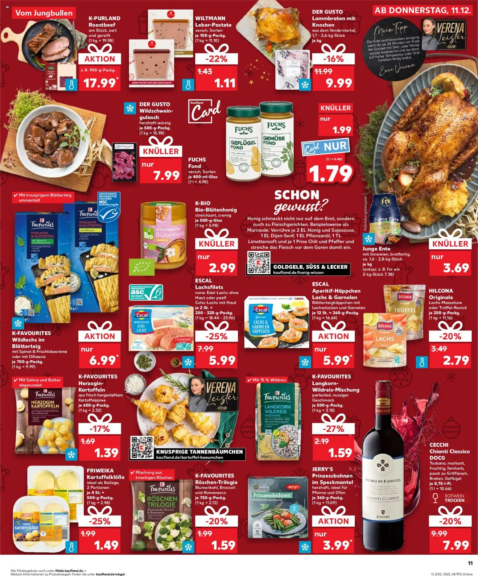 Kaufland prospekt Kiel	 – gültig ab 11.12.2025 | Seite: 11 | Produkte: Butter, Gemüse, Pasta, Ente