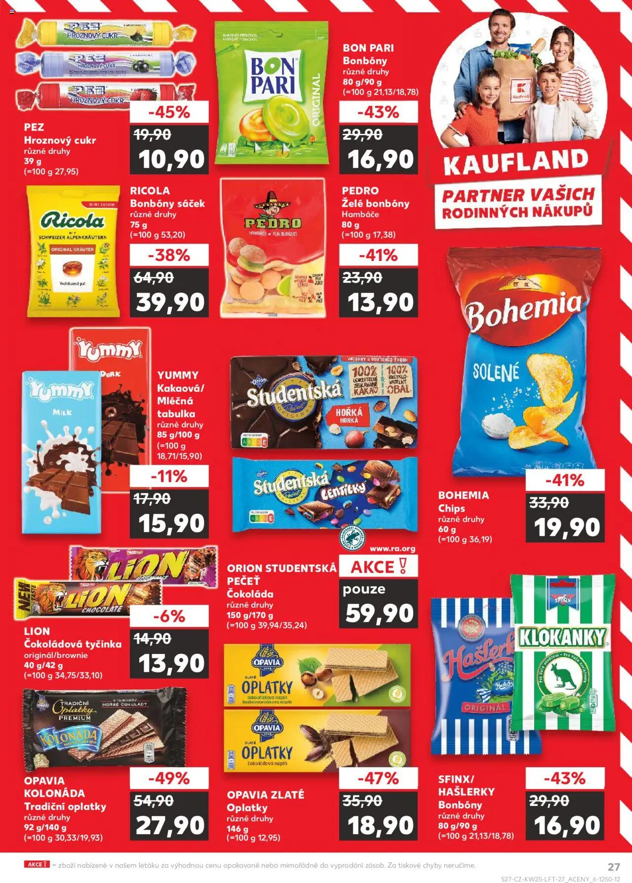 Kaufland leták od 18.06.2025 | Strana: 27 | Produkty: Vál, Cukr, Bohemia chips, Želé bonbóny