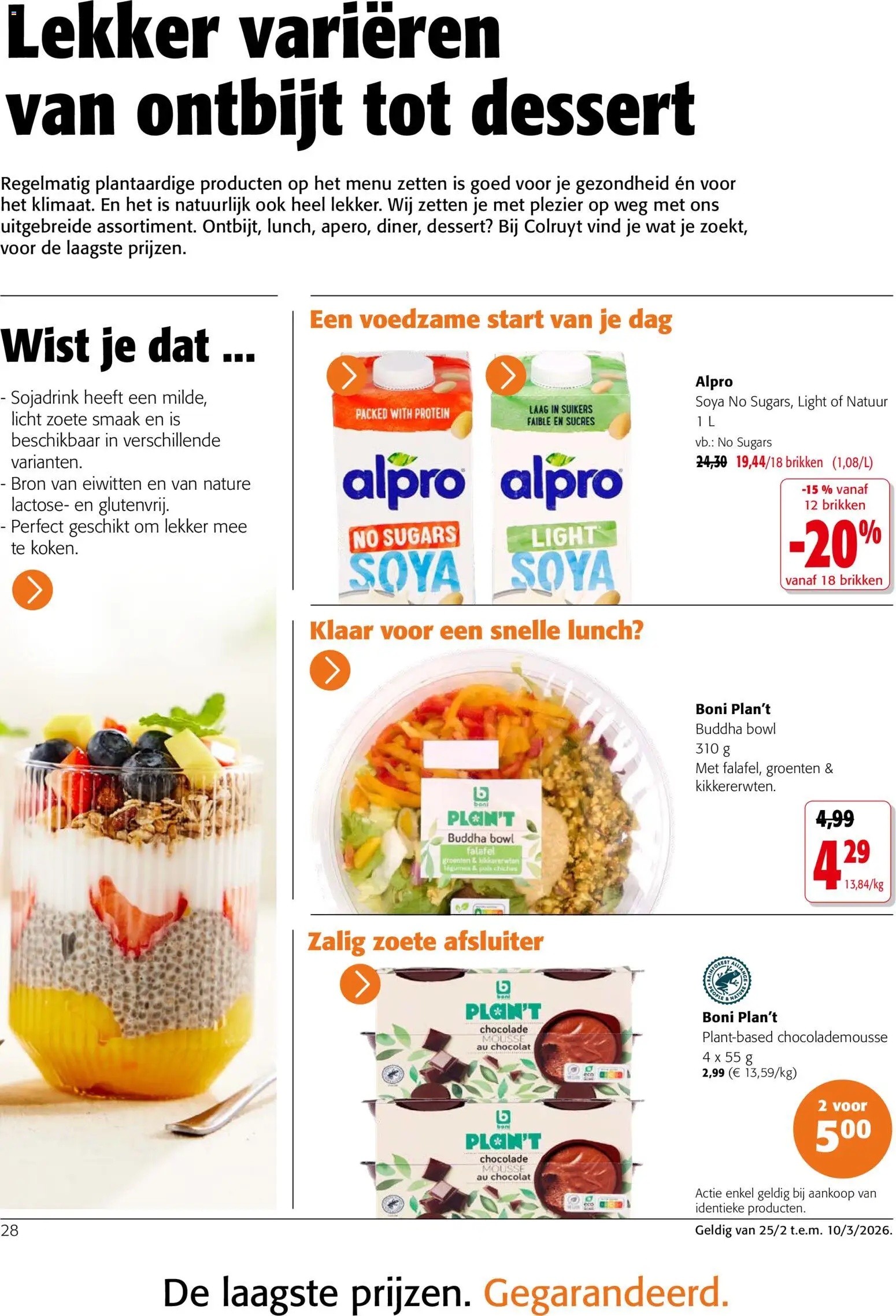 {H1} | Pagina: 28 | Producten: Kikkererwten, Rooibos tea, Groenten, Chocolade