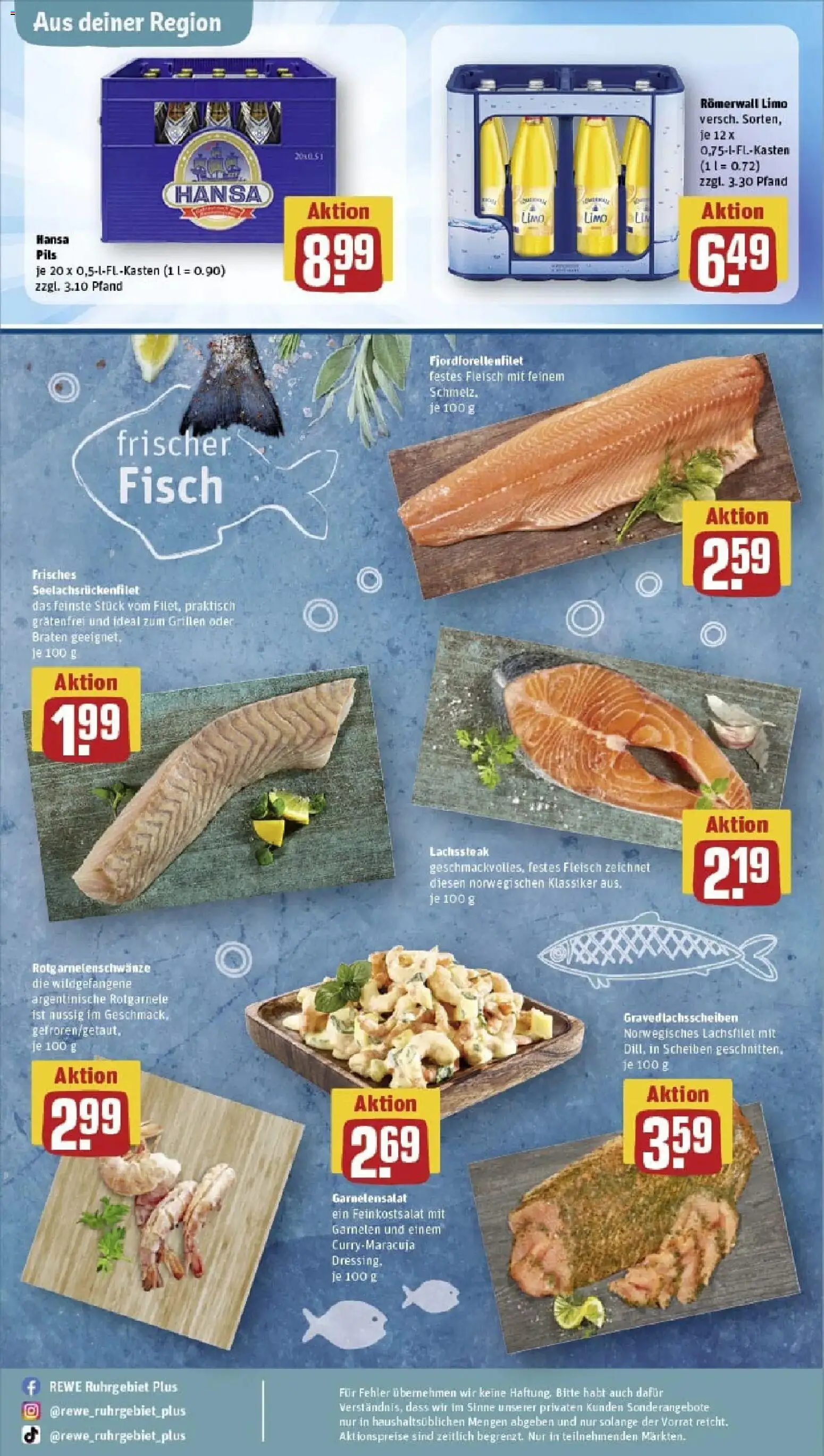 Rewe prospekt Marl	 – gültig ab 10.11.2025 | Seite: 30 | Produkte: Dressing, Garnelen, Fisch, Fleisch