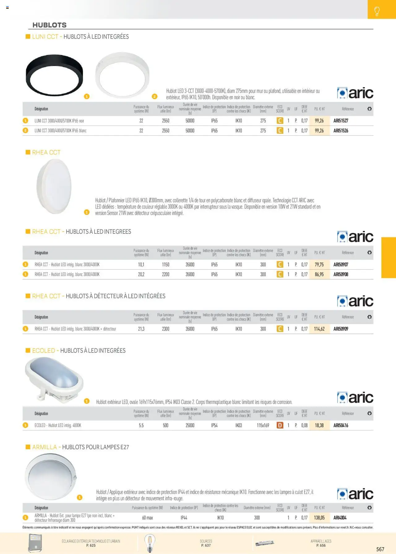  | Page: 63 | Produits: Plafonnier, Interrupteur, Diffuseur, Lampe