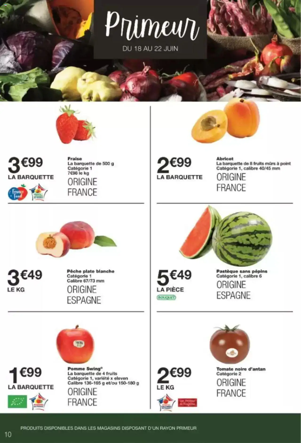  | Page: 10 | Produits: Abricot, Fraise, Pastèque, Pomme