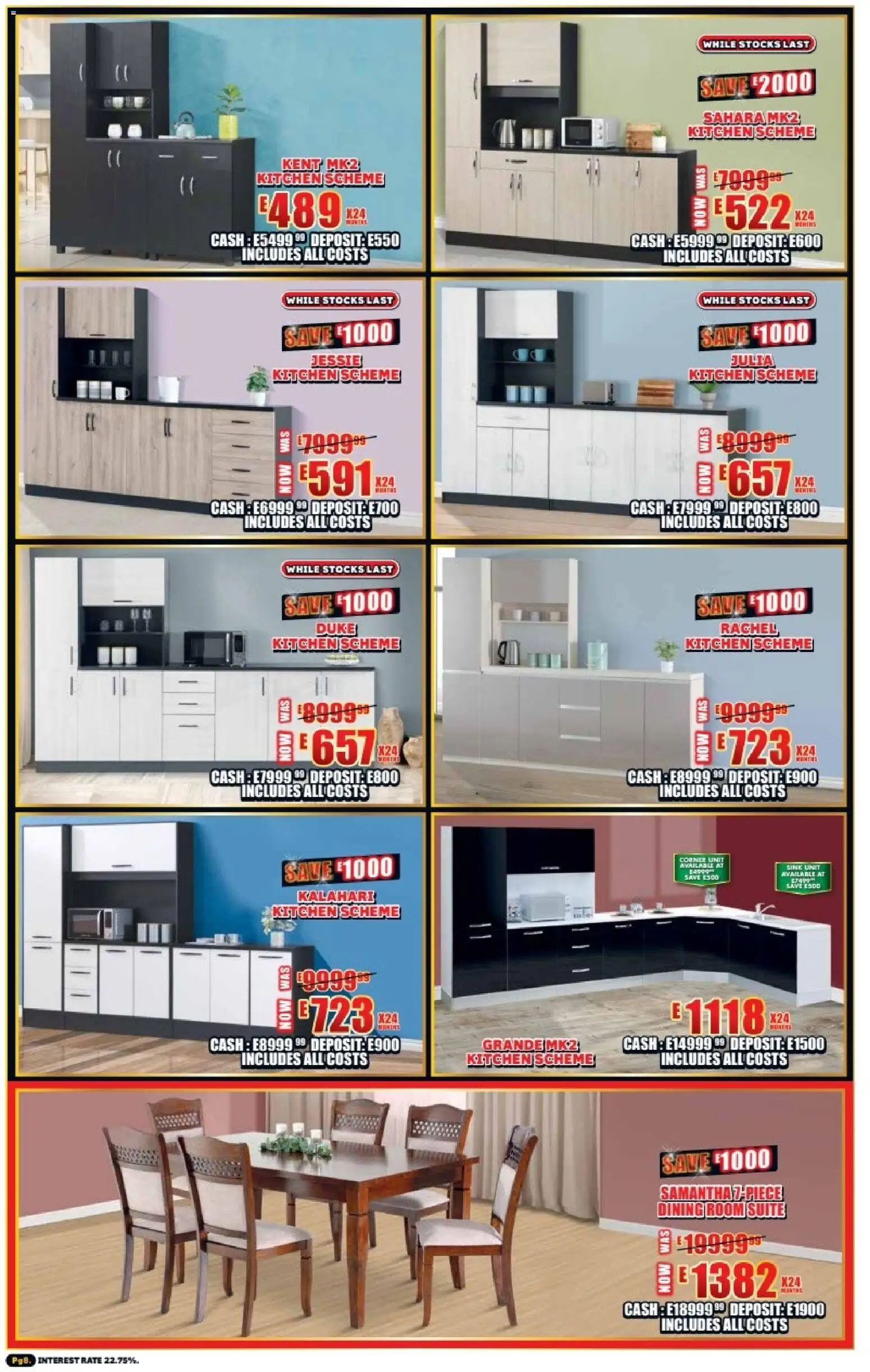 New Lewis Stores catalogue – valid from 05.01.2026 | Page: 8 | Products: Dining room suite, Sink