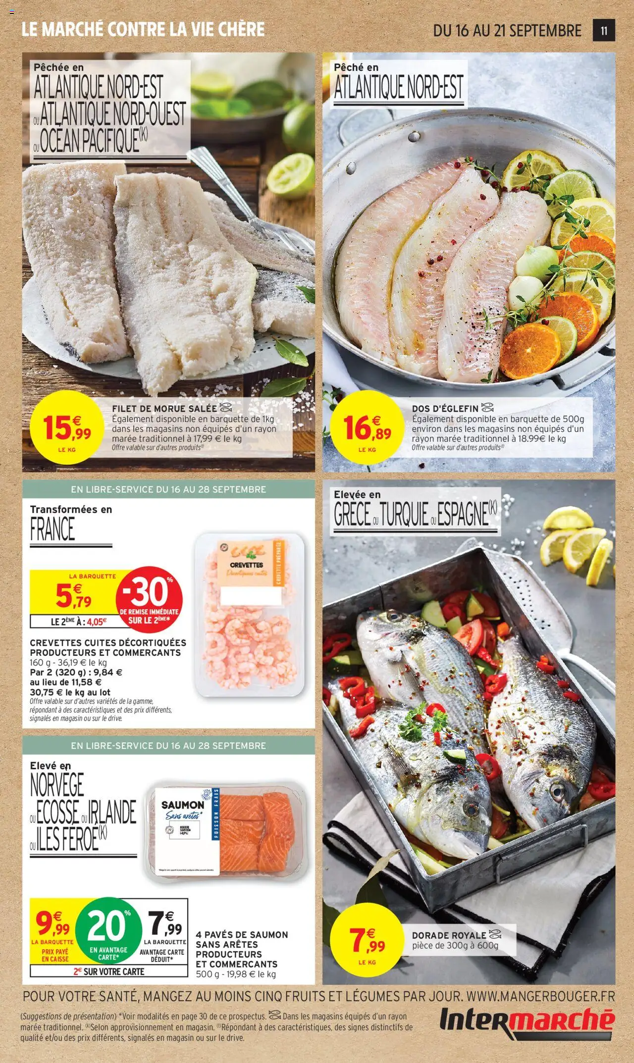  | Page: 11 | Produits: Pêche, Crevettes, Dos d'églefin, Poisson