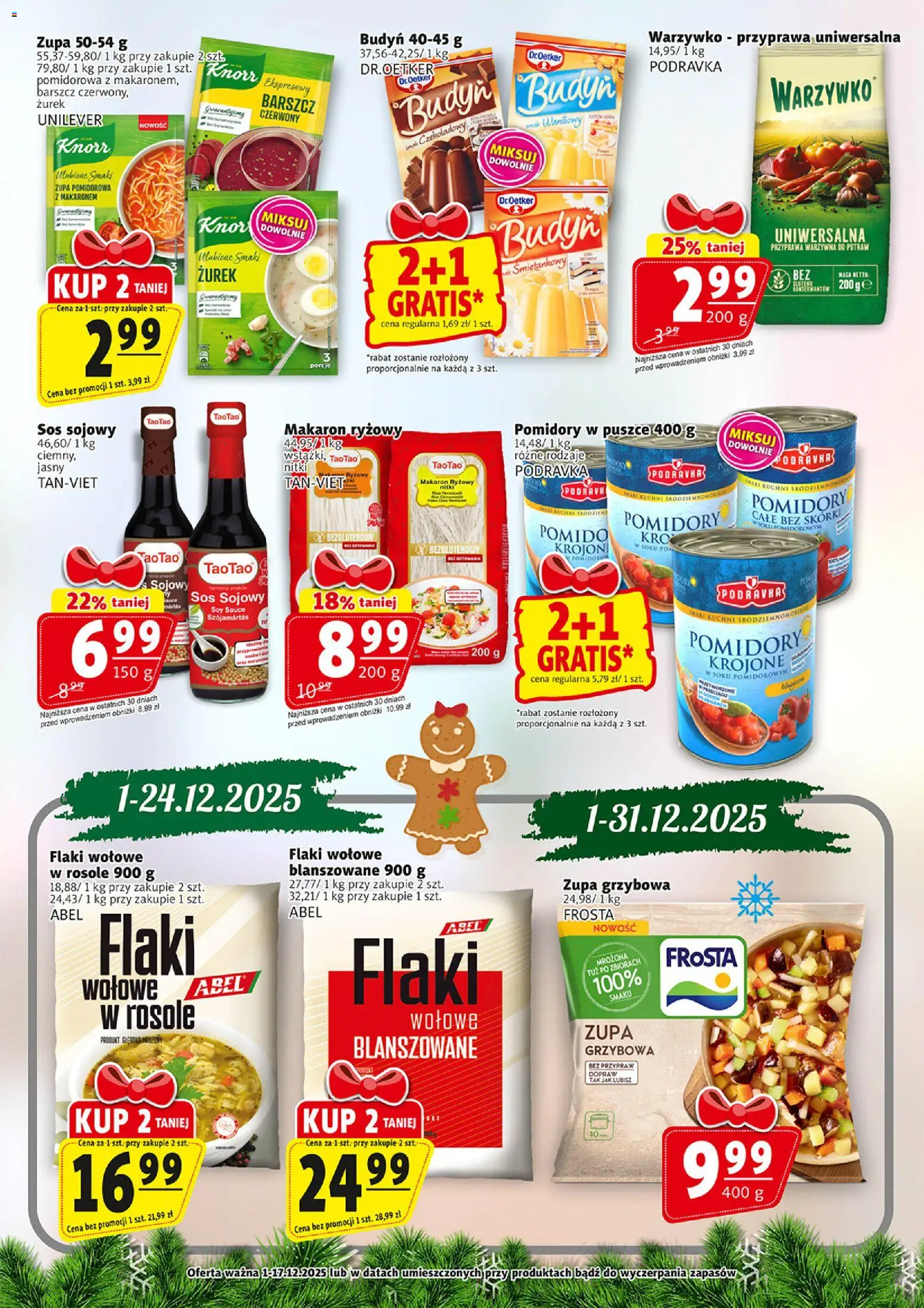 Prim Market Gazetka świąteczna od 01.12.2025 | Strona: 16 | Produkty: Barszcz, Flaki, Zupa, Makaron