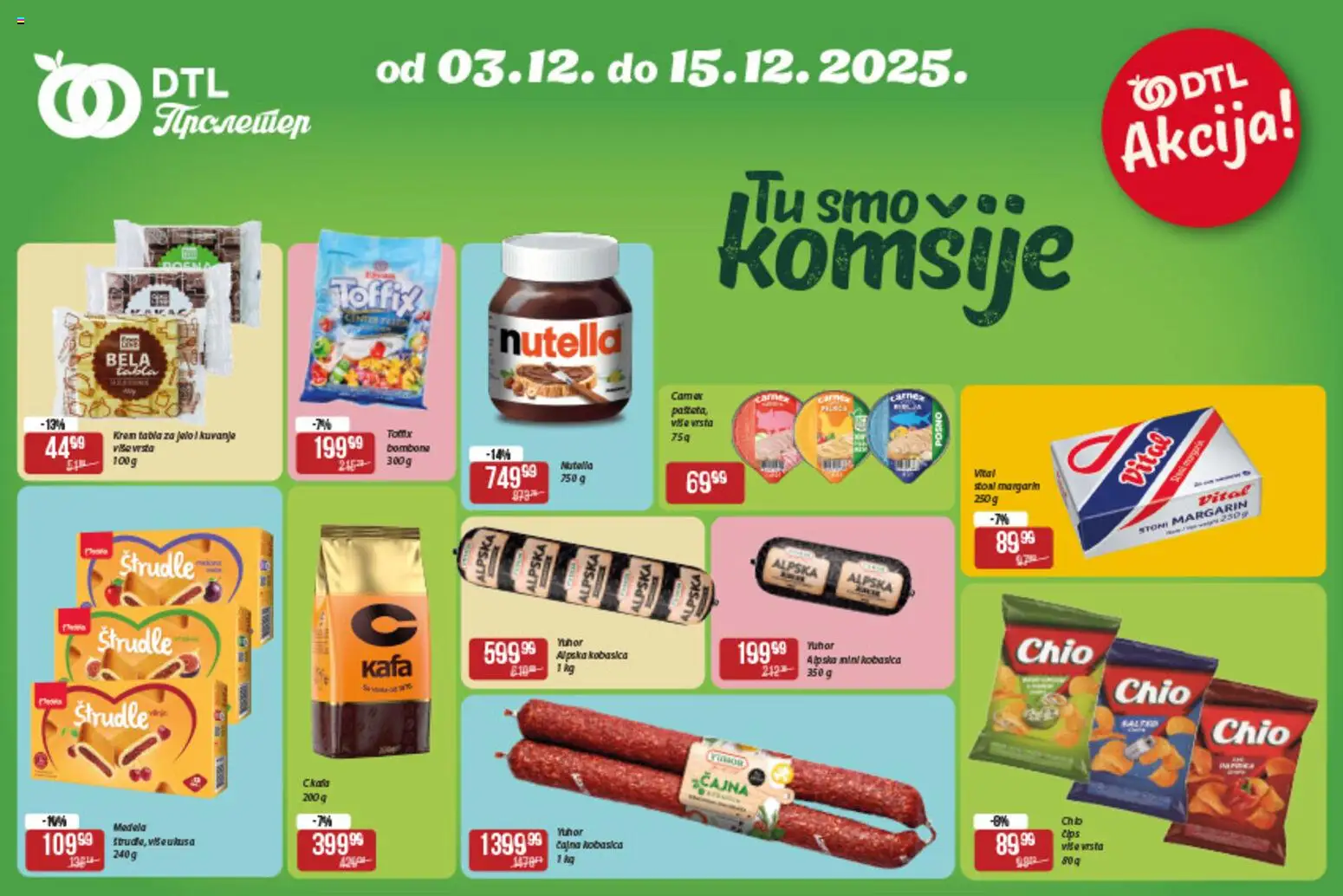 Metalac Proleter katalog - važi od 03.12.2025 | Strana: 3 | Proizvode: Čips, Margarin, Kafa, Kobasica