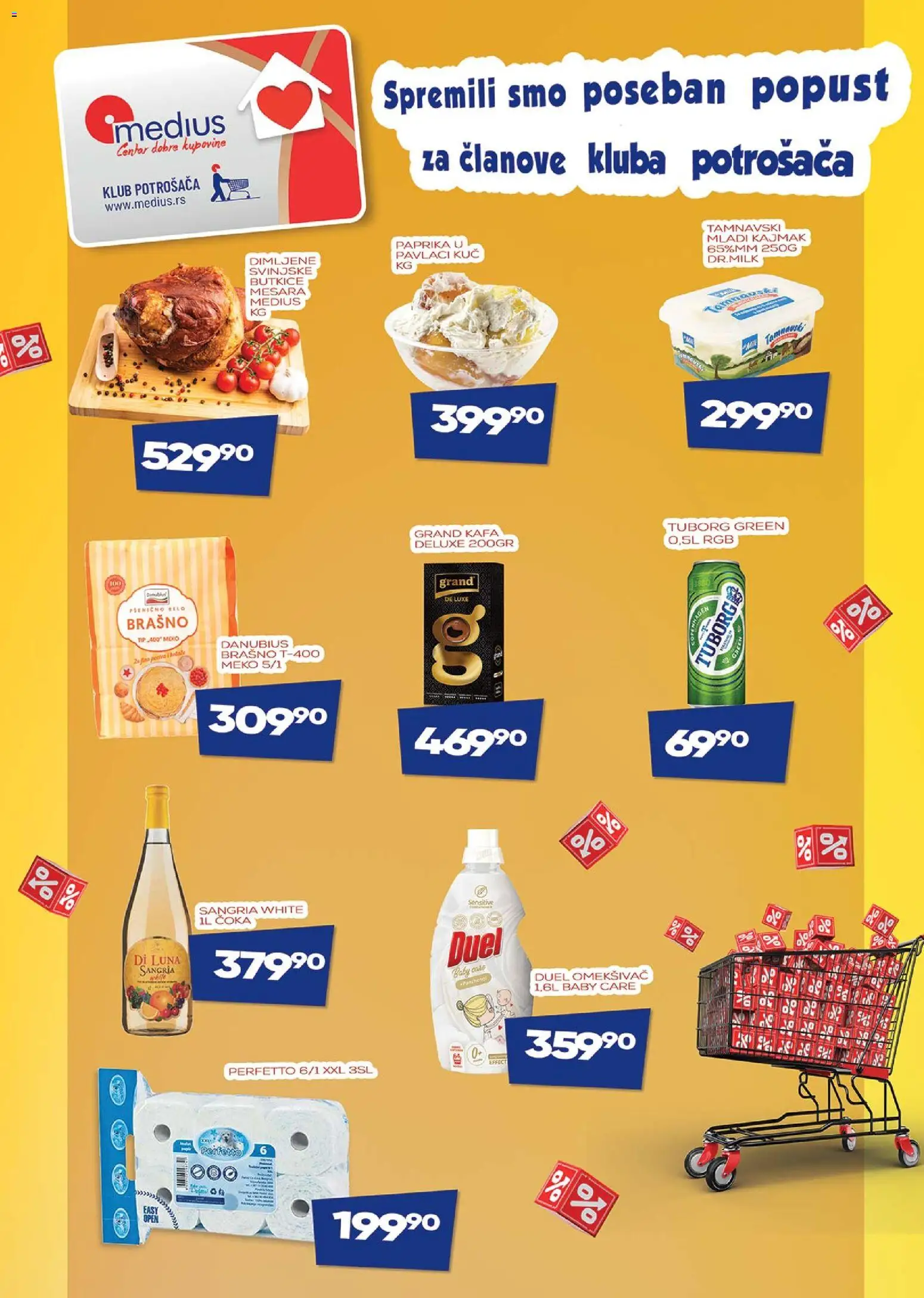 Medius katalog - važi od 21.04.2026 | Strana: 15 | Proizvode: Mladi kajmak, Paprika, Brašno, Kafa