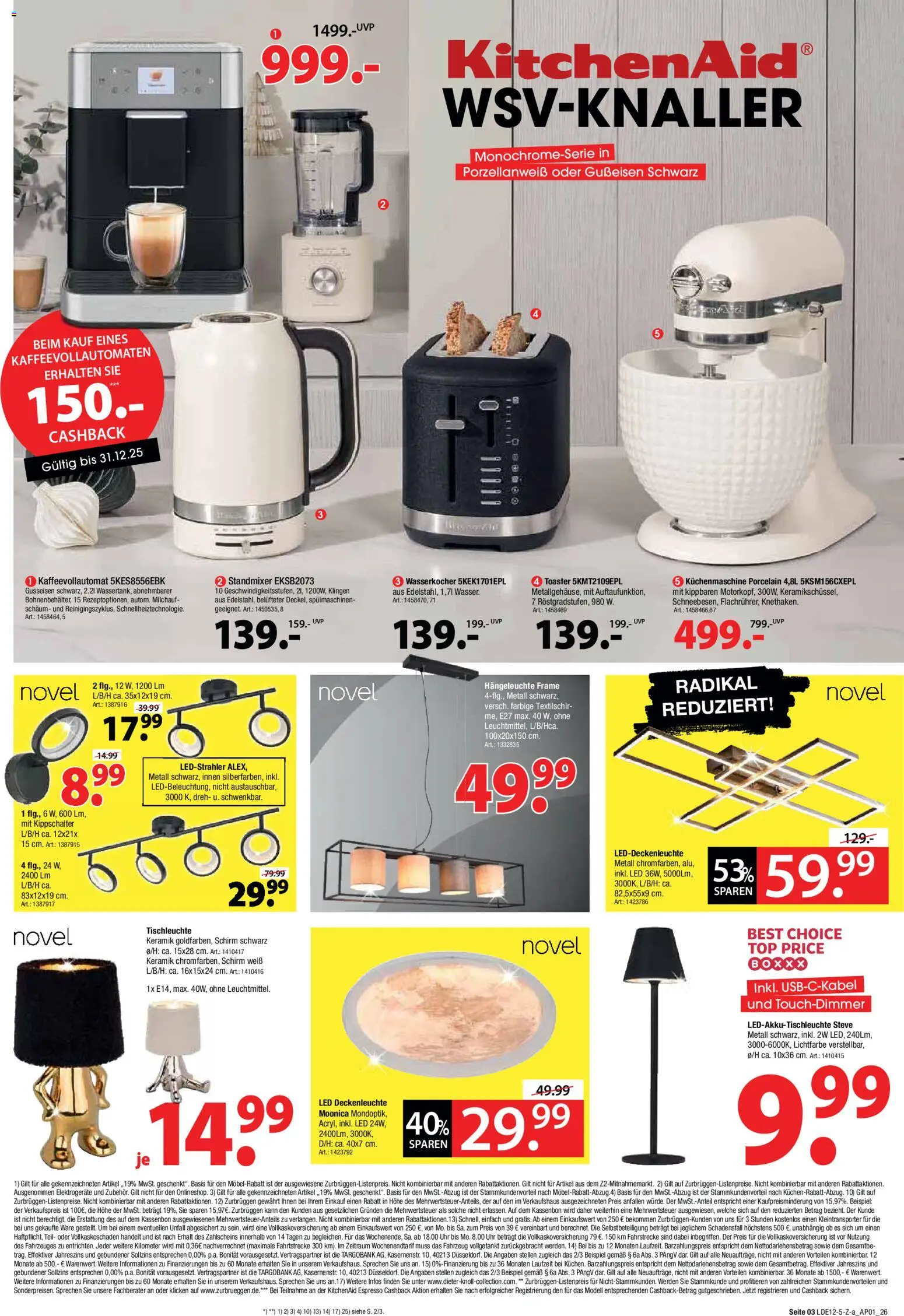 Zurbrüggen - Set One by Musterring Rabatt – gültig ab 16.12.2025 | Seite: 3 | Produkte: Top, Toaster, Kaffeevollautomat, Uhr