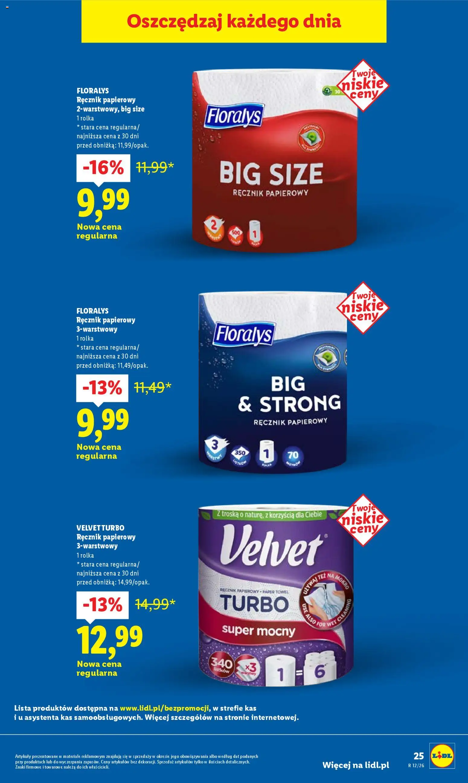 Lidl Polsko leták od 16.03.2026 | Strana: 25 | Produkty: Velvet, Velvet Turbo