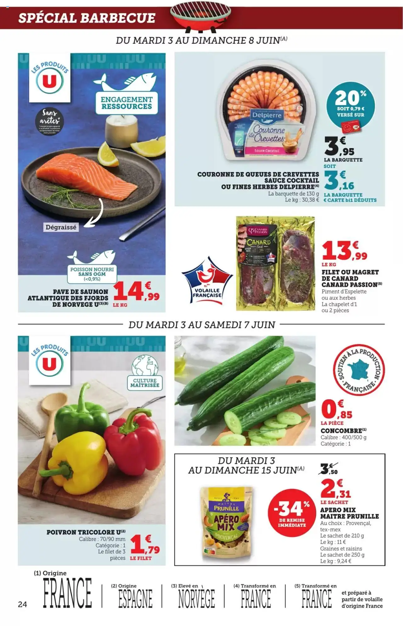  | Page: 24 | Produits: Concombre, Crevettes, Piment d'espelette, Saumon