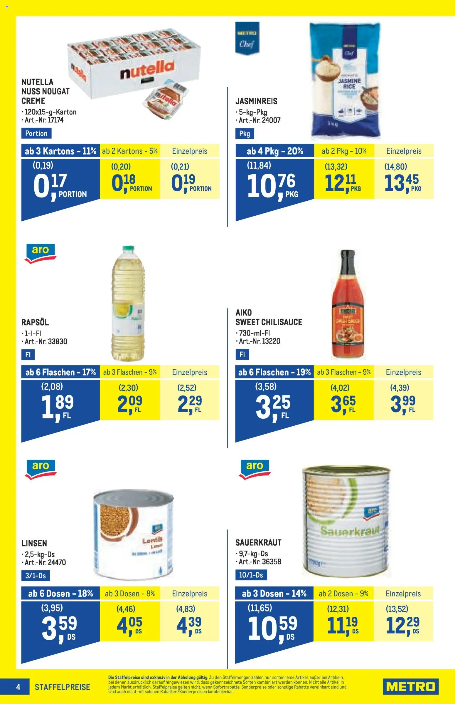 Metro Profi gültig ab 22.01.2026 | Seite: 4 | Produkte: Creme