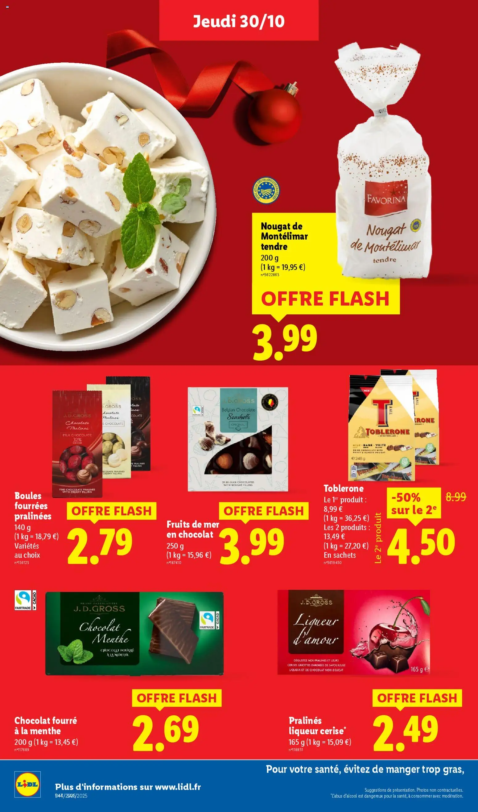 {H1} | Page: 30 | Produits: Toblerone, Fruits de mer, Cerises, Chocolat