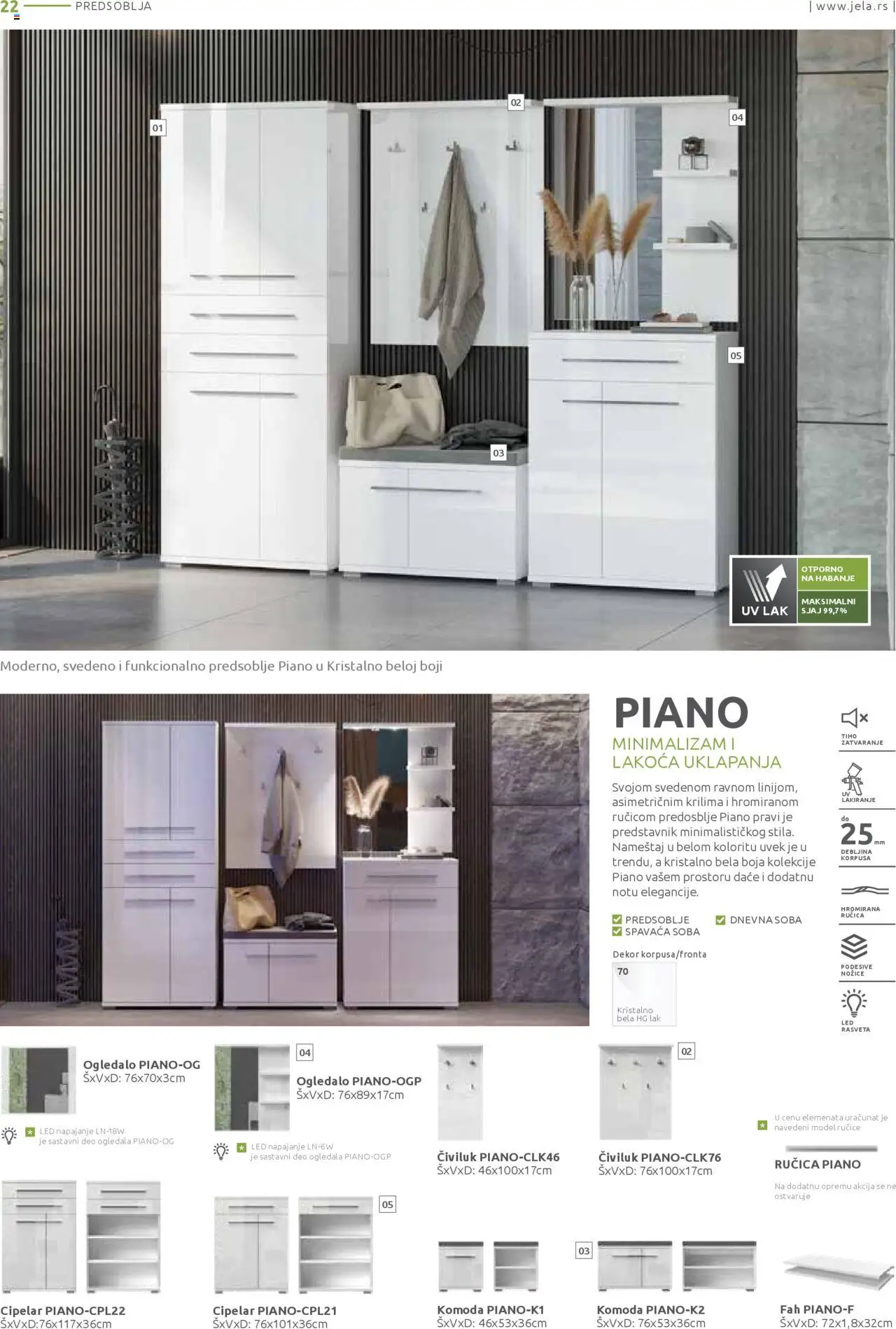Jela katalog - važi od 22.09.2025 | Strana: 22 | Proizvode: Komoda, Ogledalo, Civiluk, Cipelar