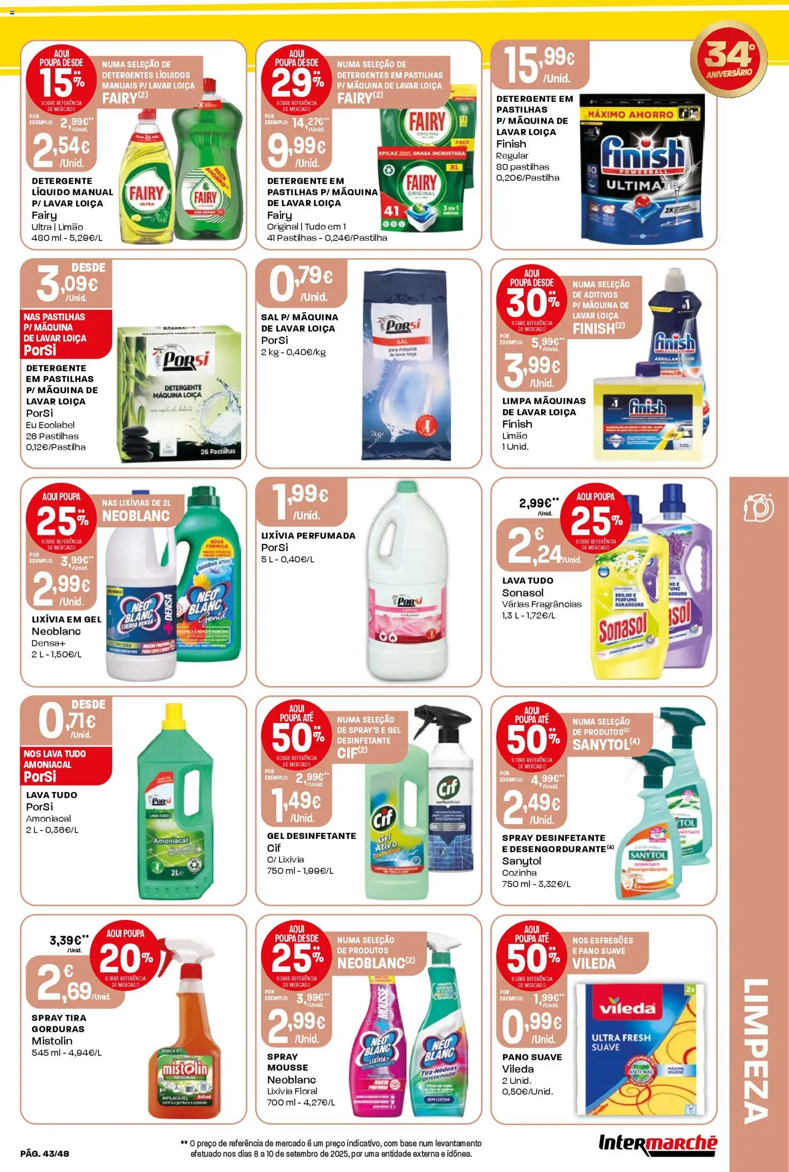 Intermarché folheto │ válido de 23.10.2025 | Página: 43 | Produtos: Máquina de lavar, Perfume, Base, Detergente