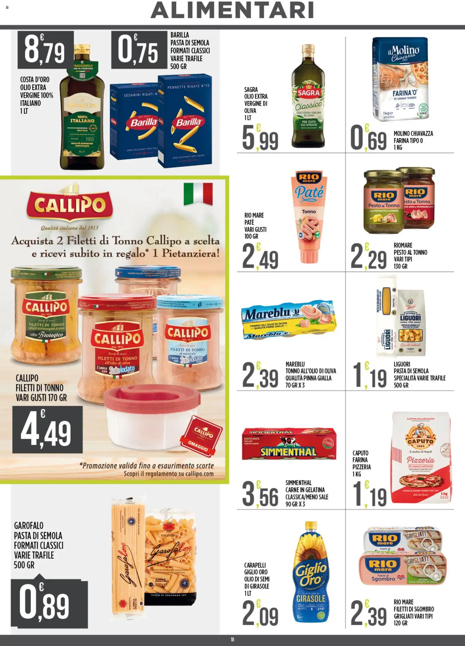 Volantino Euroesse del 09.03.2026 | Pagina: 18 | Prodotti: Sale, Olio, Olio extra vergine, Pistacchi