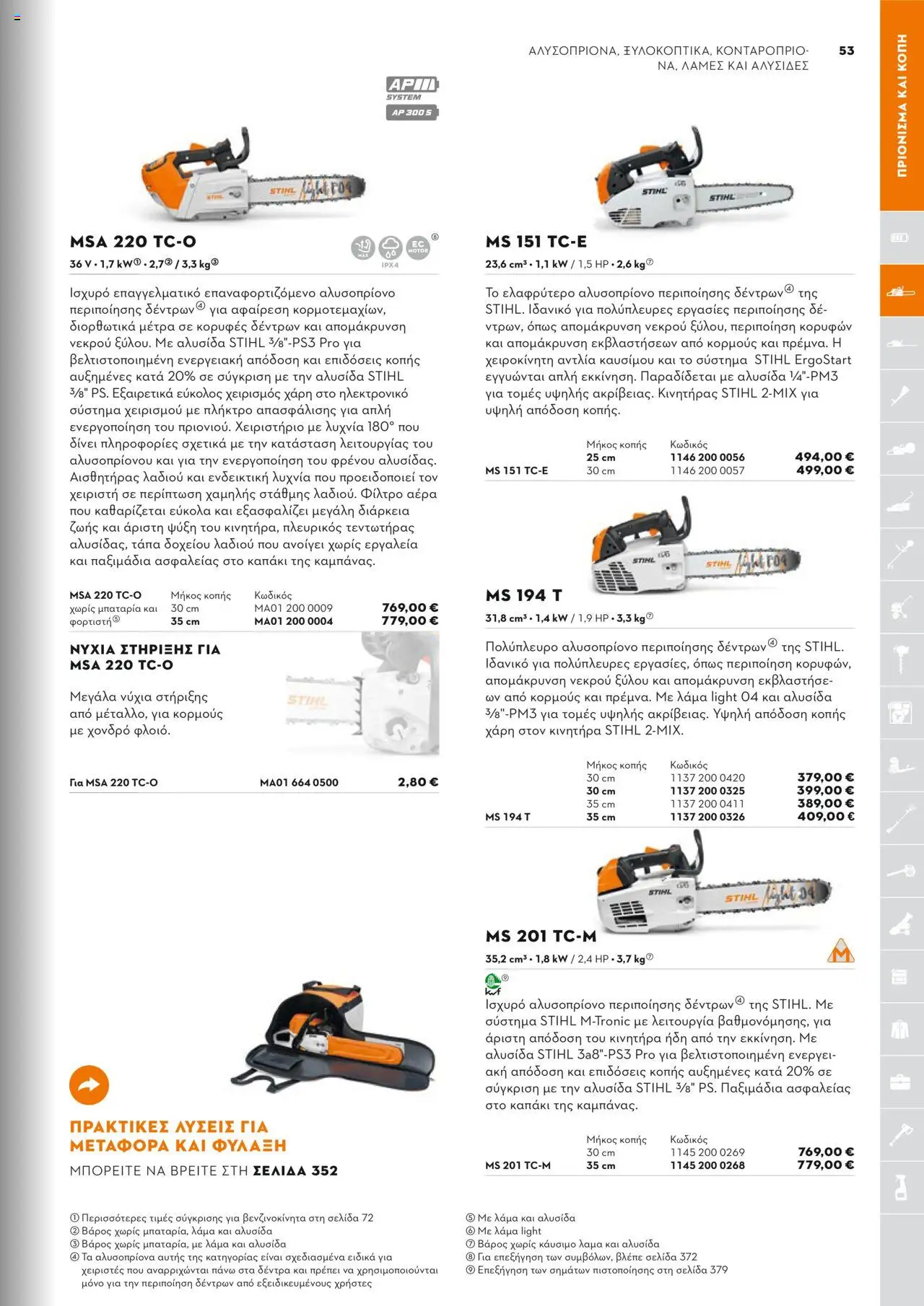 Stihl Κατάλογος 2025 – σε ισχύ από 13.01.2025 | Σελίδα: 53