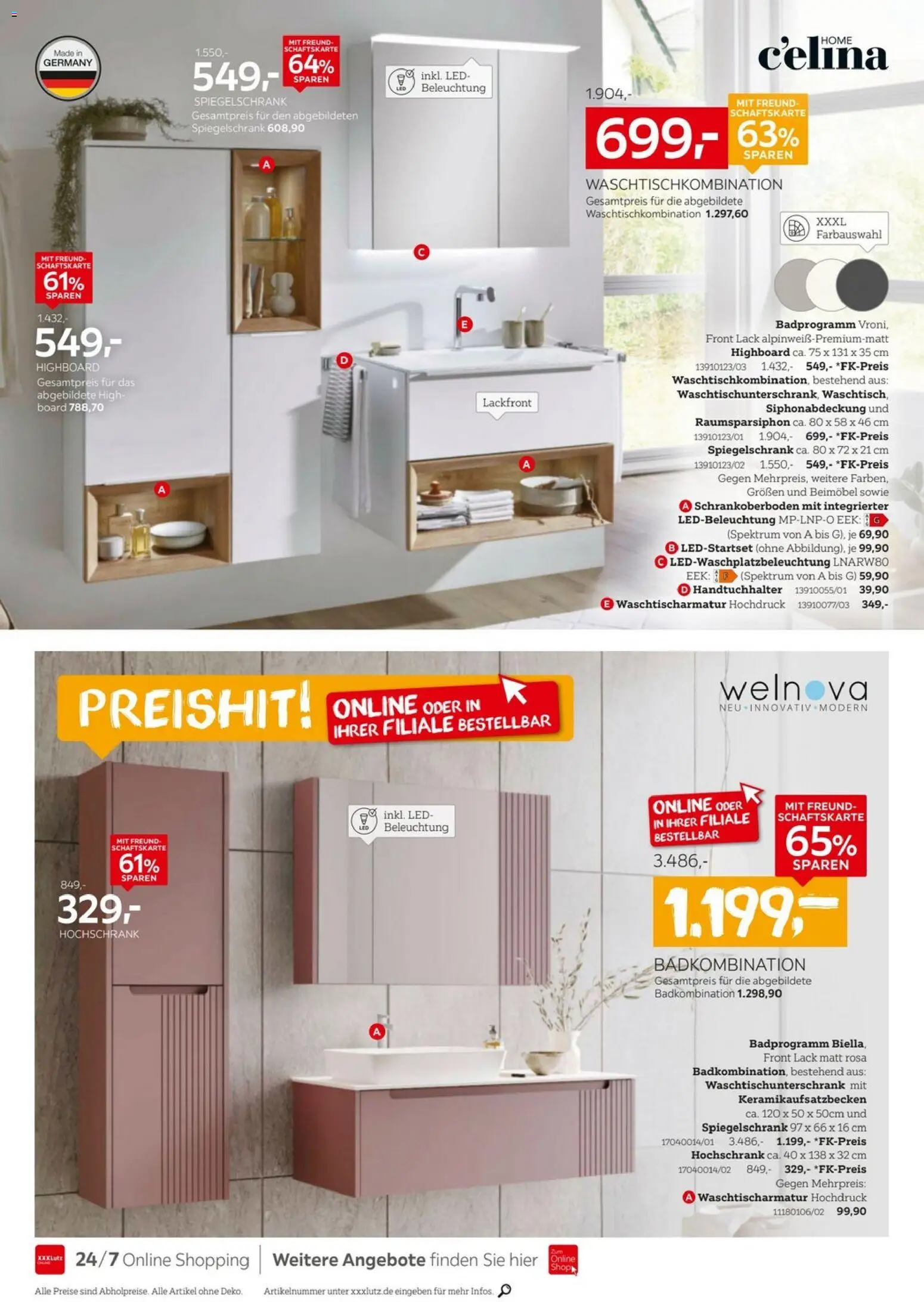XXXLutz Badzimmertesterinnen und -tester gesucht – gültig ab 25.04.2026 | Seite: 10 | Produkte: HIghboard, Handtuchhalter, Spiegelschrank, Hochschrank
