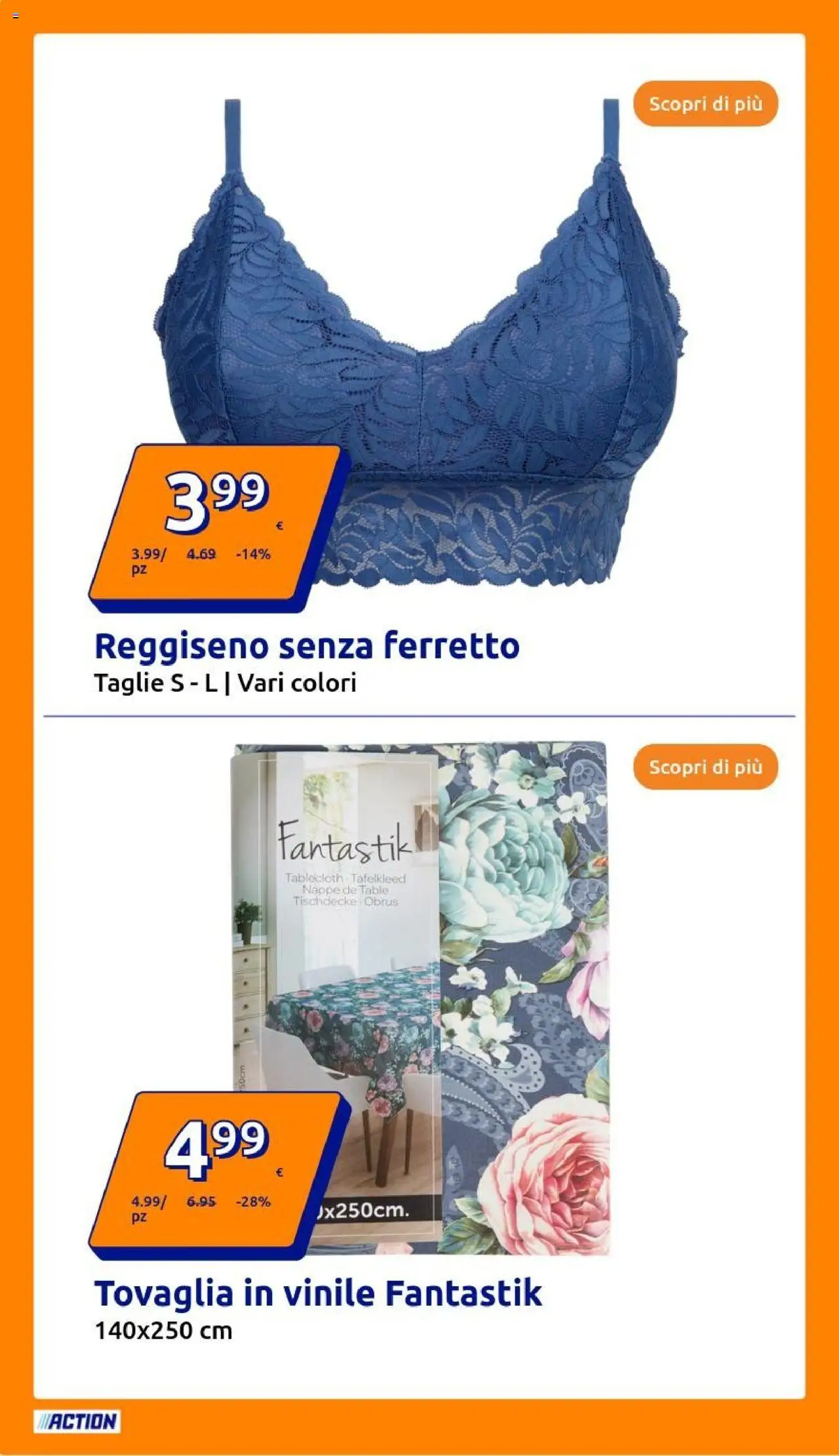 Volantino Action del 18.06.2025 | Pagina: 14 | Prodotti: Reggiseno, Tovaglia