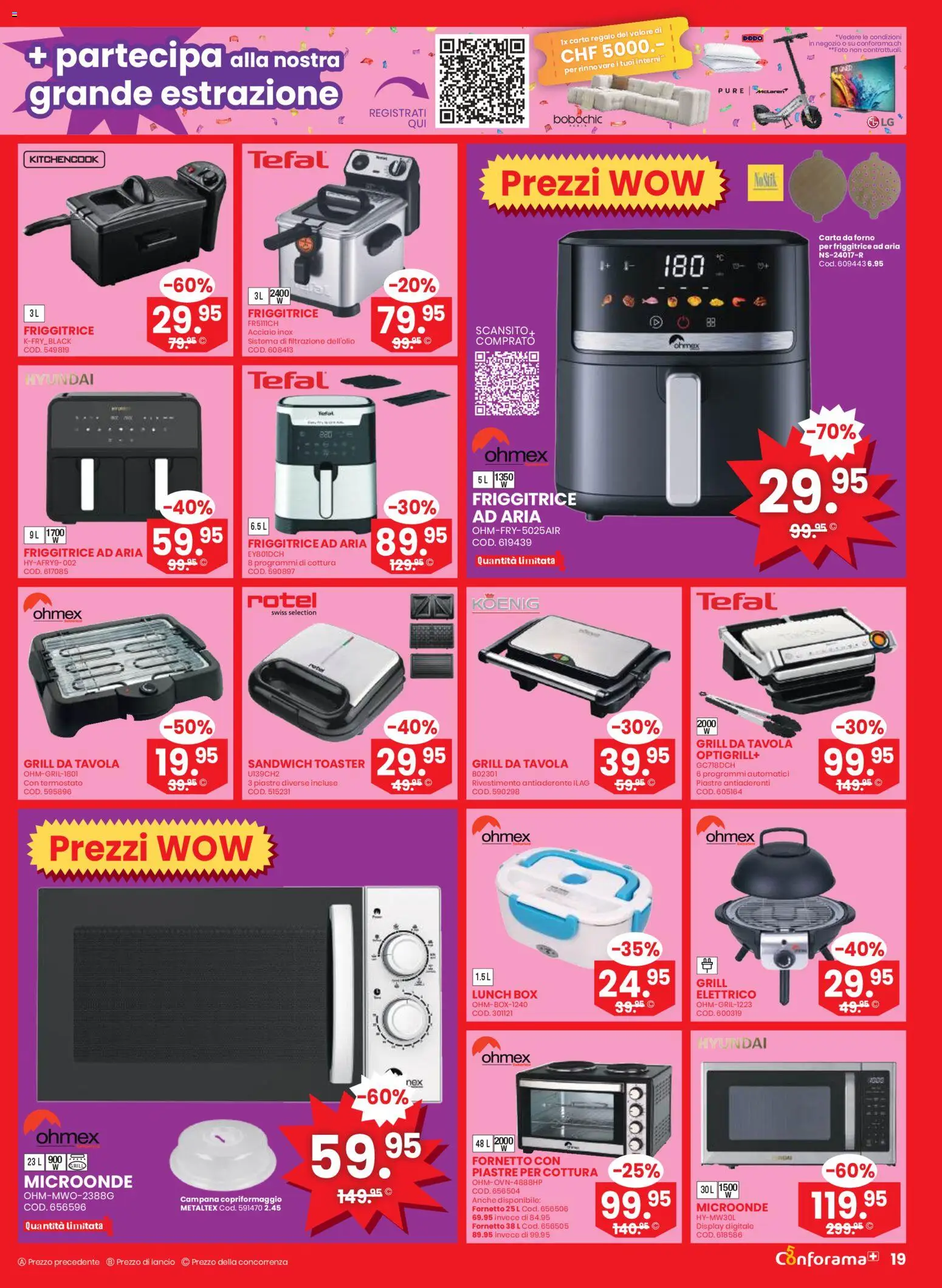 Conforama Aktionen IT – gültig ab 25.02.2026 | Seite: 19 | Produkte: Toaster, Box, Grill