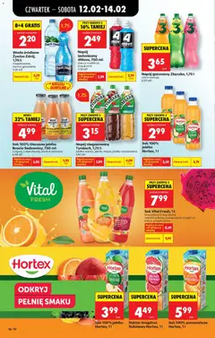 Pogląd oferty "Nektar Grejpfrut Rubinowy Hortex, 1 l" - ważna od 12.02.2026 | Strona: 64