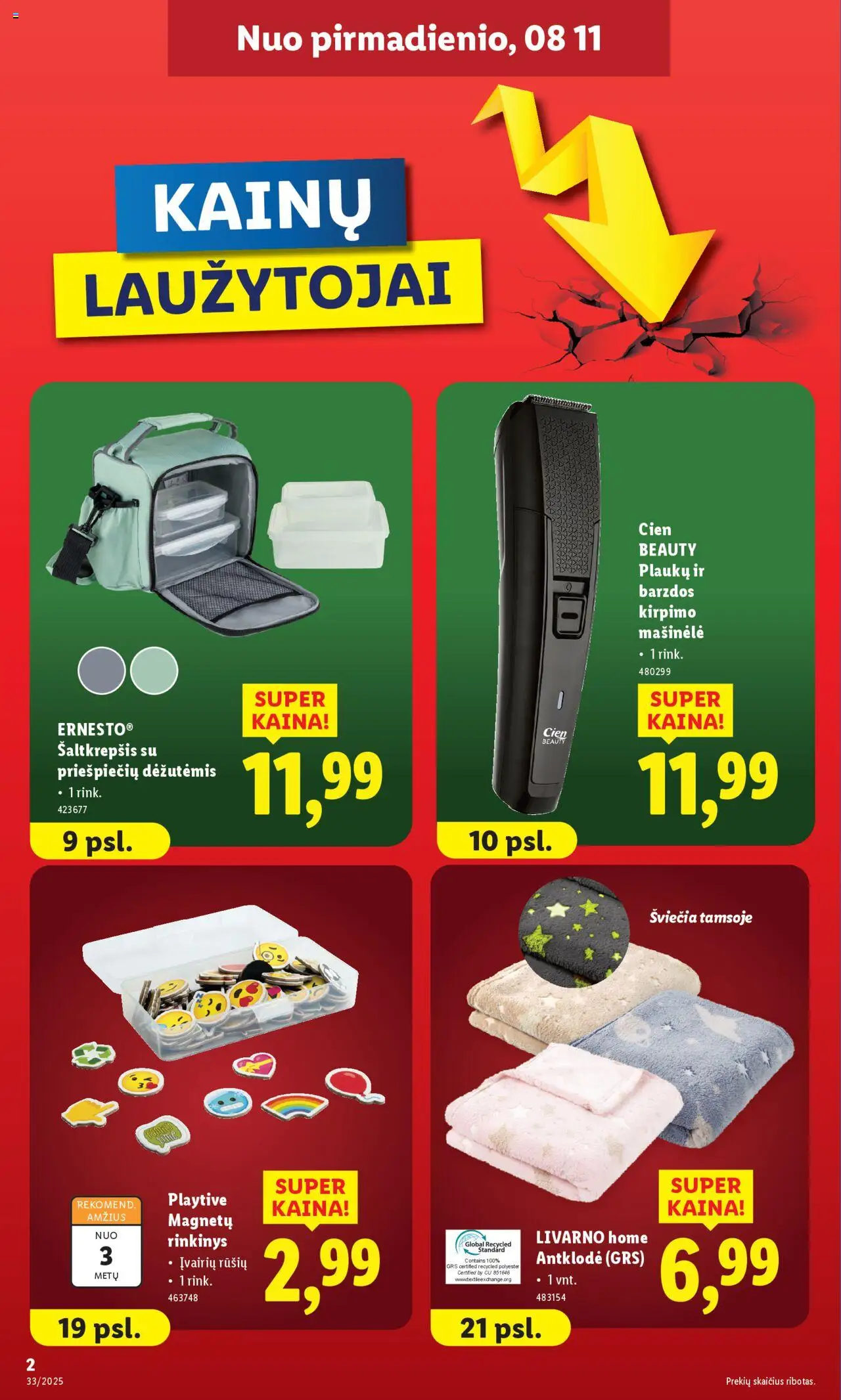 LIDL - Leidinys - Ne maisto prekių pasiūlymai│galioja nuo 11.08.2025 | Puslapis: 2 | Prekių: Antklodė