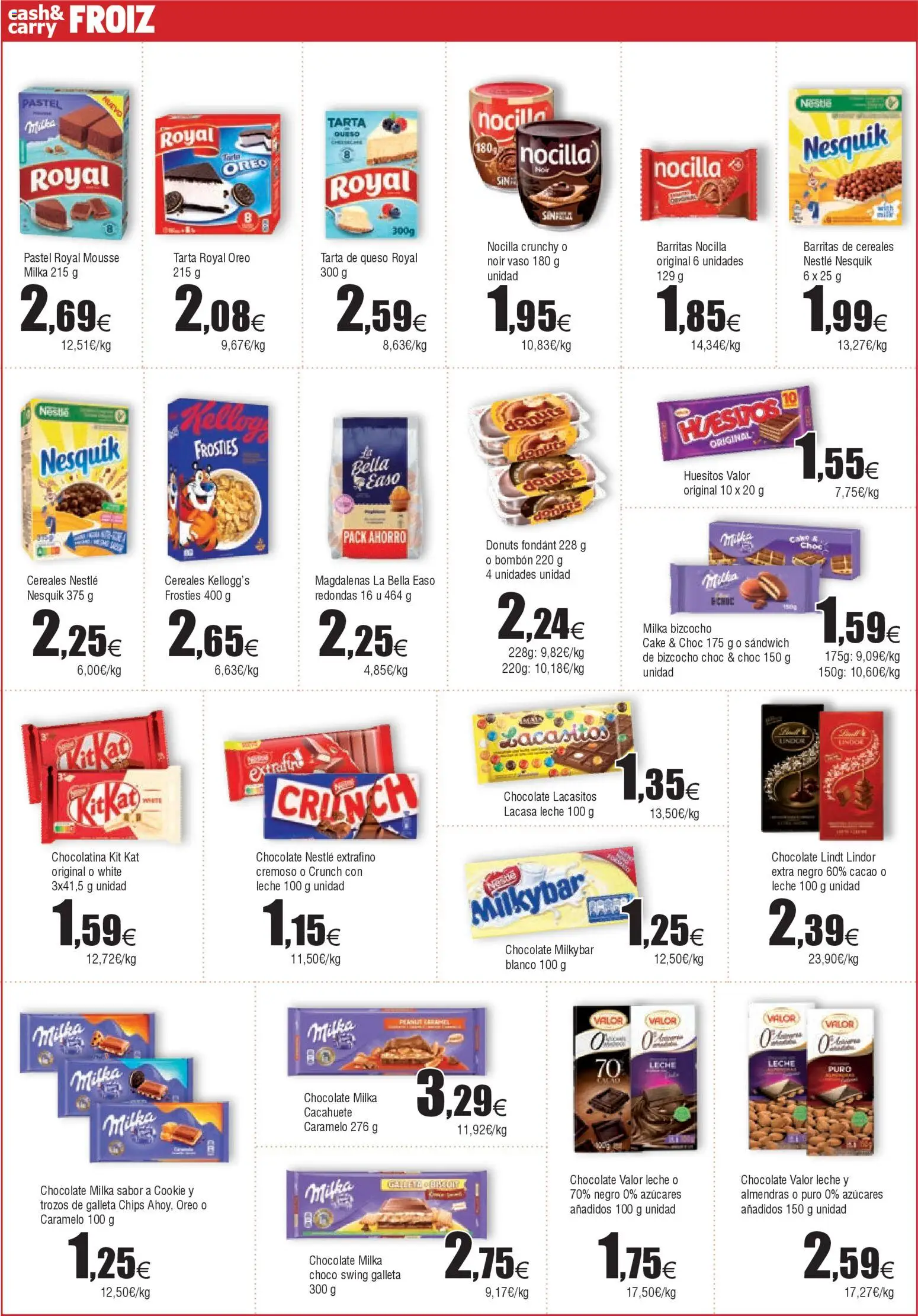 Froiz - Folleto Cash │ válido desde el 07.01.2026 | Página: 4 | Productos: Mousse, Queso, Donuts, Φρυγανιές σικάλεως