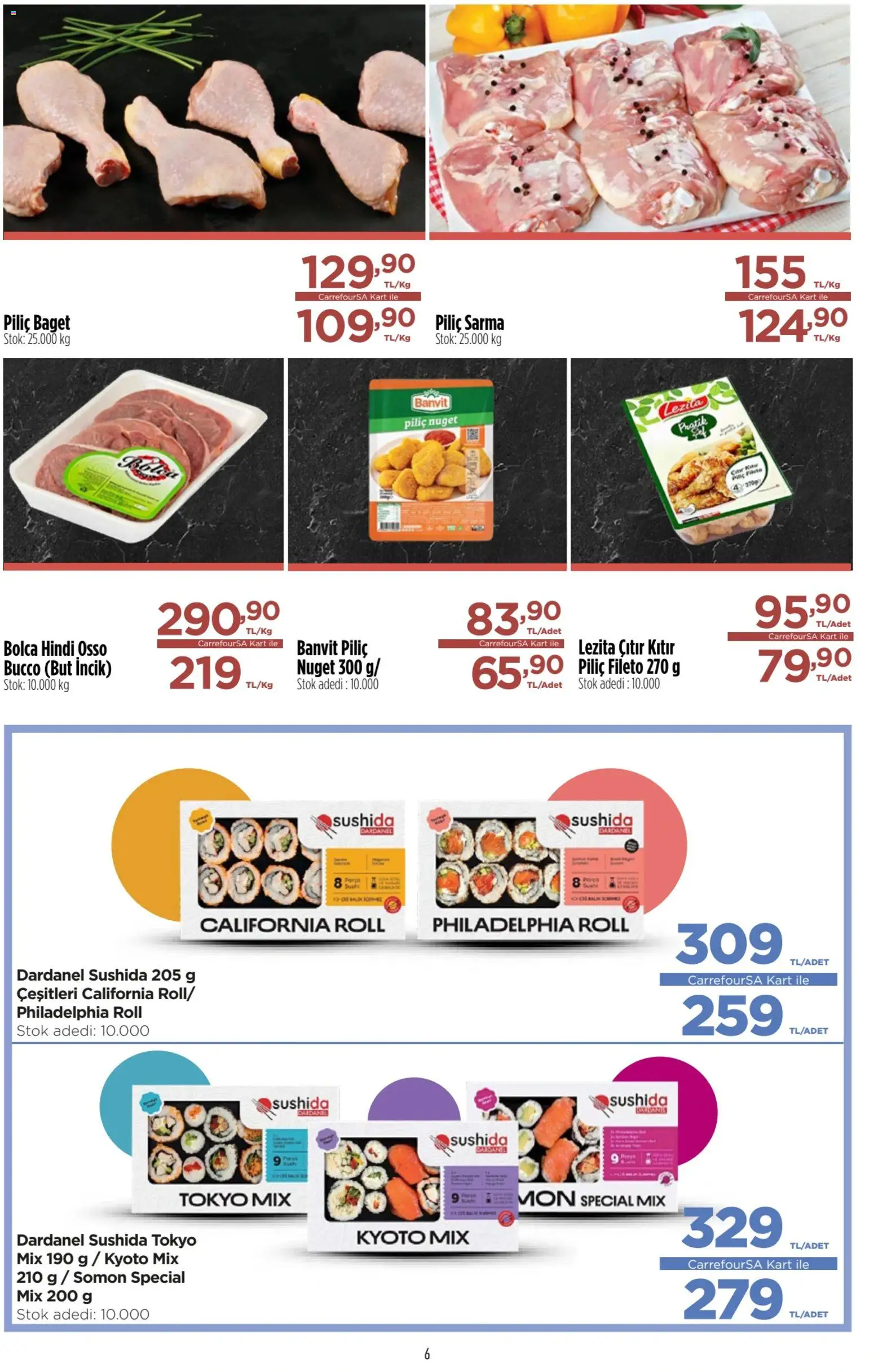 CarrefourSA Katalog - 26.02.2026 tarihinden itibaren geçerlidir | Sayfa: 6 | Ürünler: Piliç, Somon