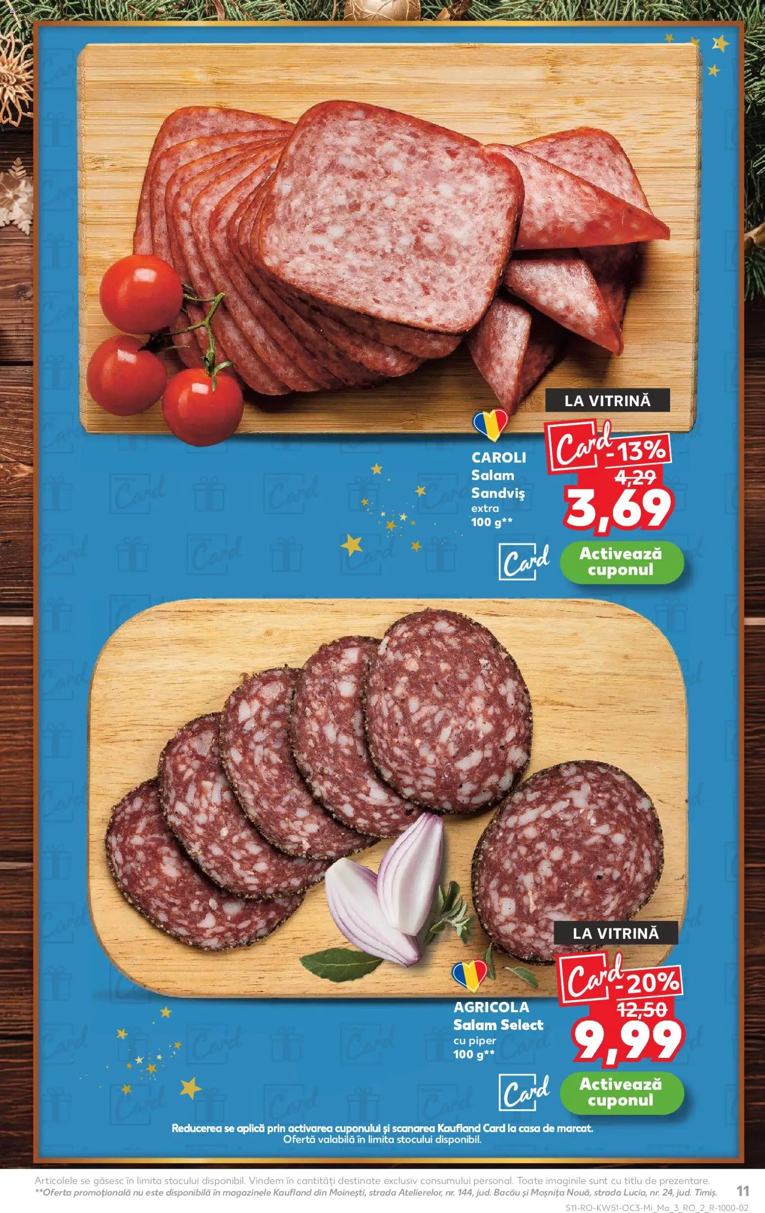 Noul catalog Kaufland – valabil de la 17.12.2025 | Pagină: 11 | Produse: Bahçe aydınlatması, Vitrină, Salam, Piper