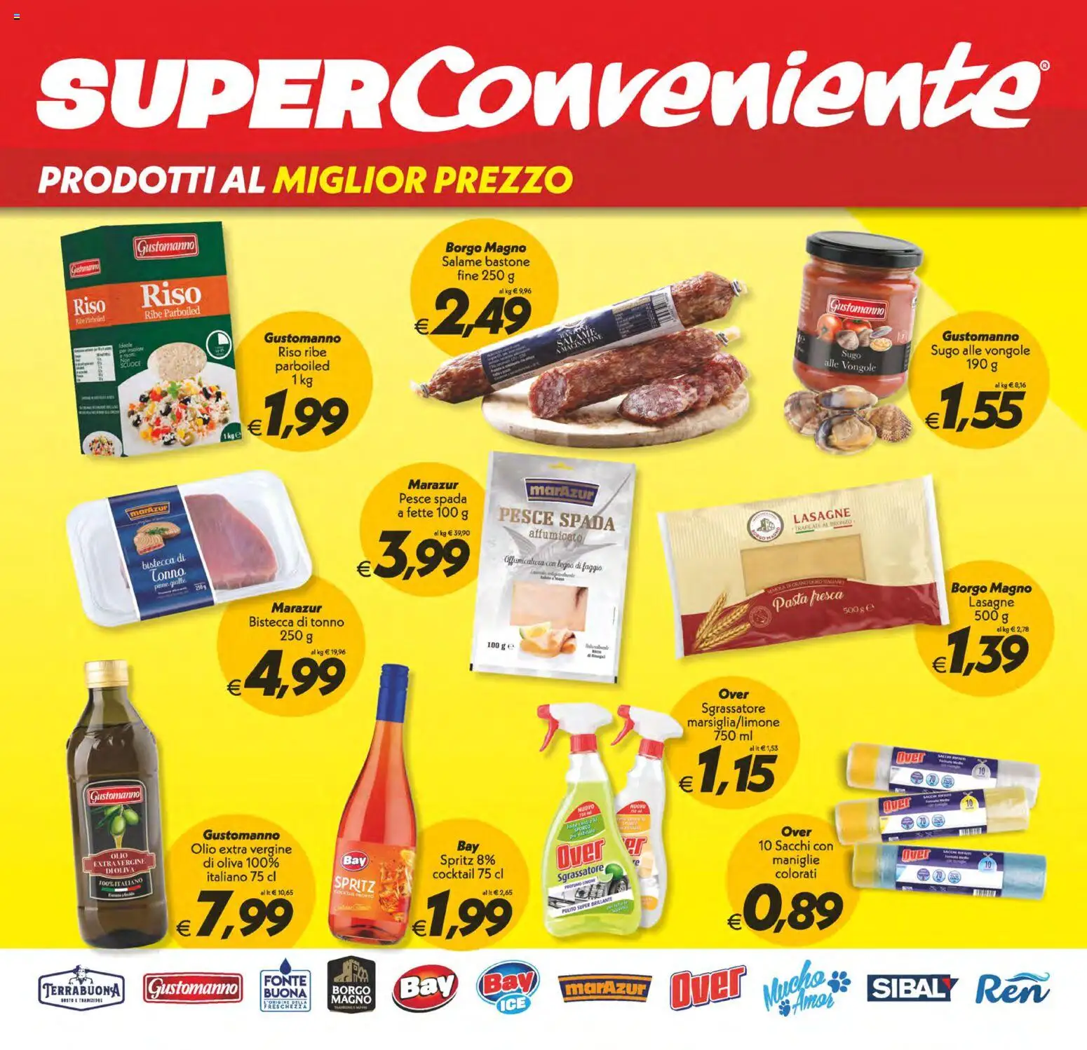 Volantino SuperConveniente del 27.03.2026 | Pagina: 21 | Prodotti: Sgrassatore, Tonno, Olio extra vergine, Pesce spada