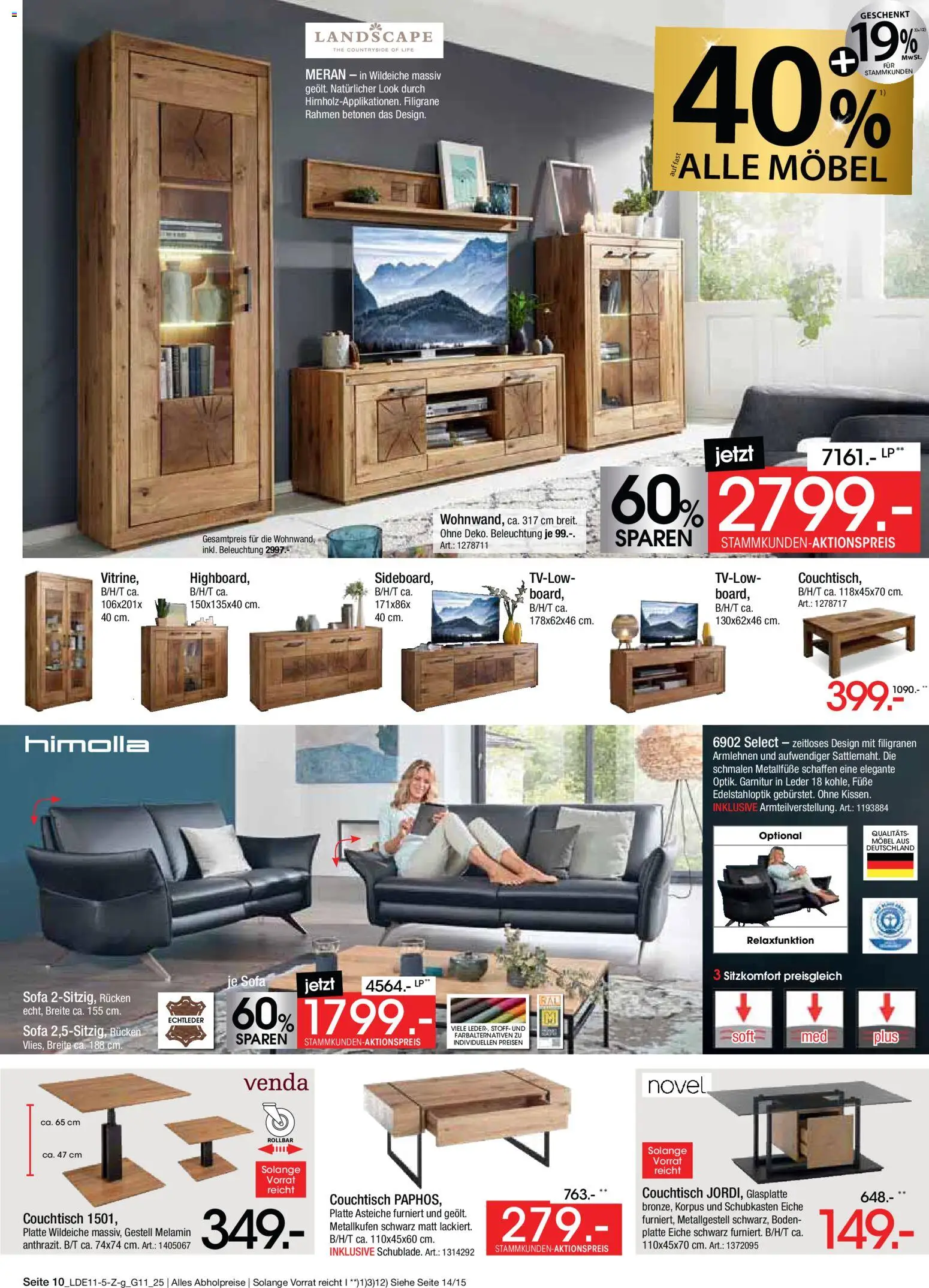 Zurbrüggen - Black Friday – gültig ab 08.11.2025 | Seite: 10 | Produkte: Sofa, Couchtisch
