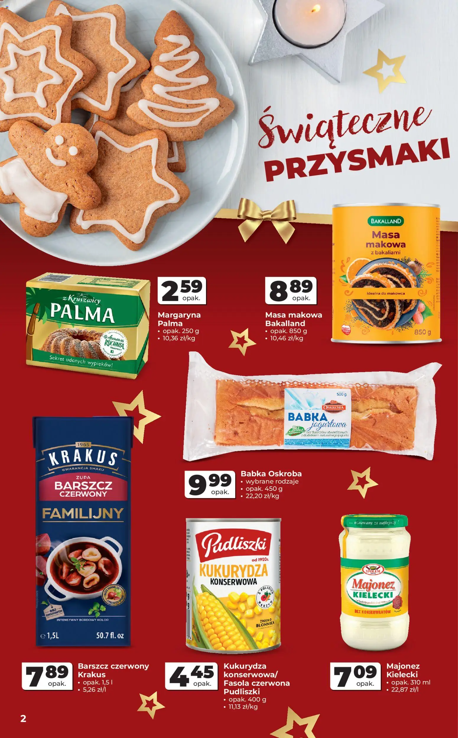 Odido Gazetka od 03.12.2025 | Strona: 2 | Produkty: Barszcz, Masa makowa, Fasola czerwona, Margaryna