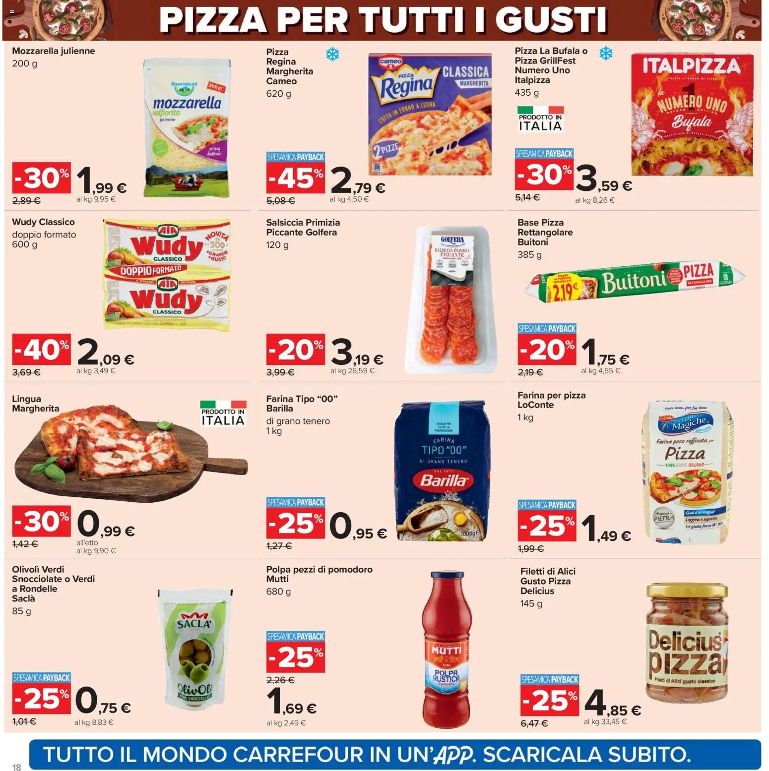 Volantino Carrefour del 15.01.2026 | Pagina: 18 | Prodotti: Pizza, Pomodoro, Forno, Alici