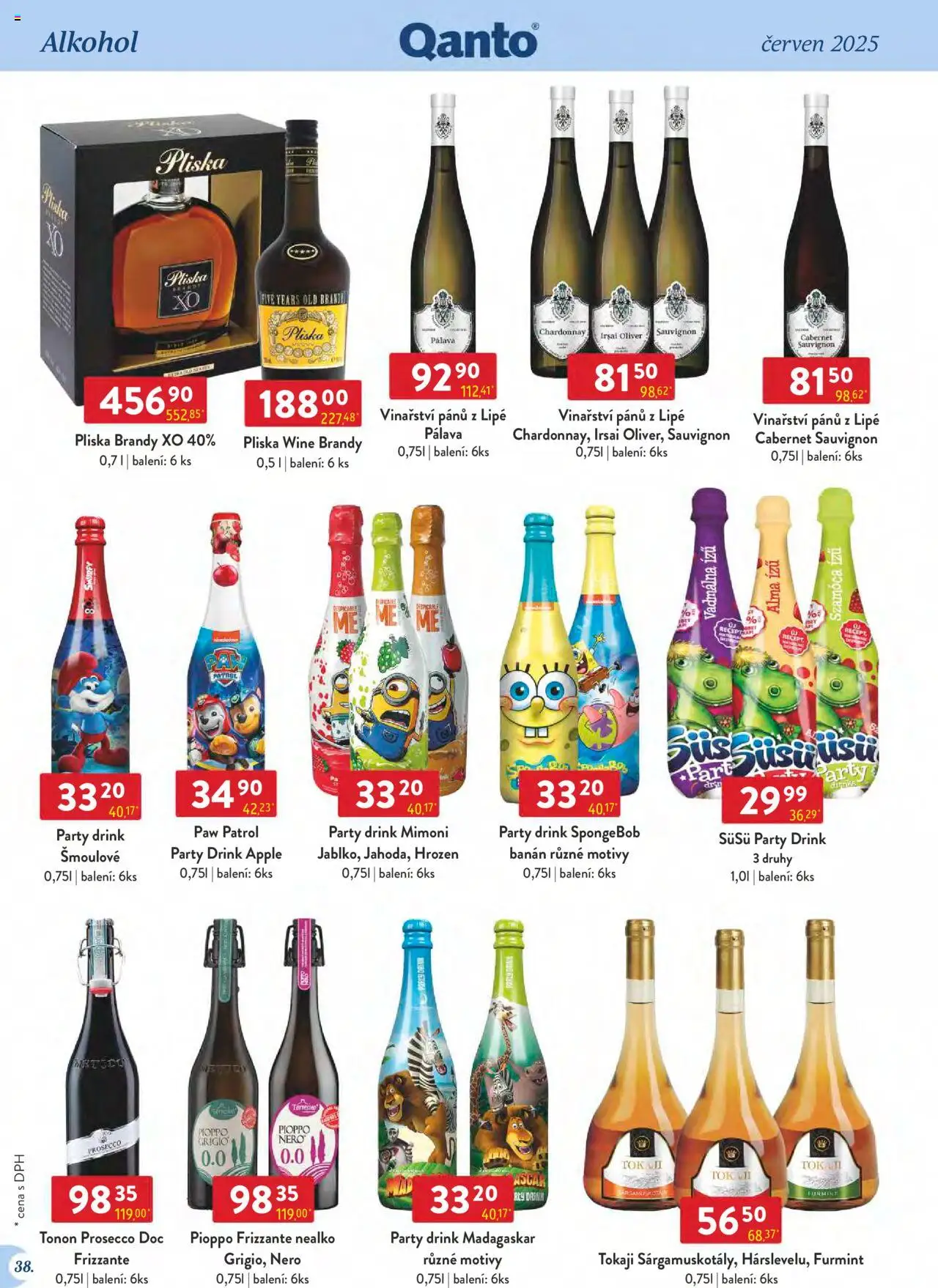 Astur & Qanto leták - Velkoobchod 06/2025 od 01.06.2025 | Strana: 38 | Produkty: Banán, Mimoni, Prosecco DOC, Tokaji