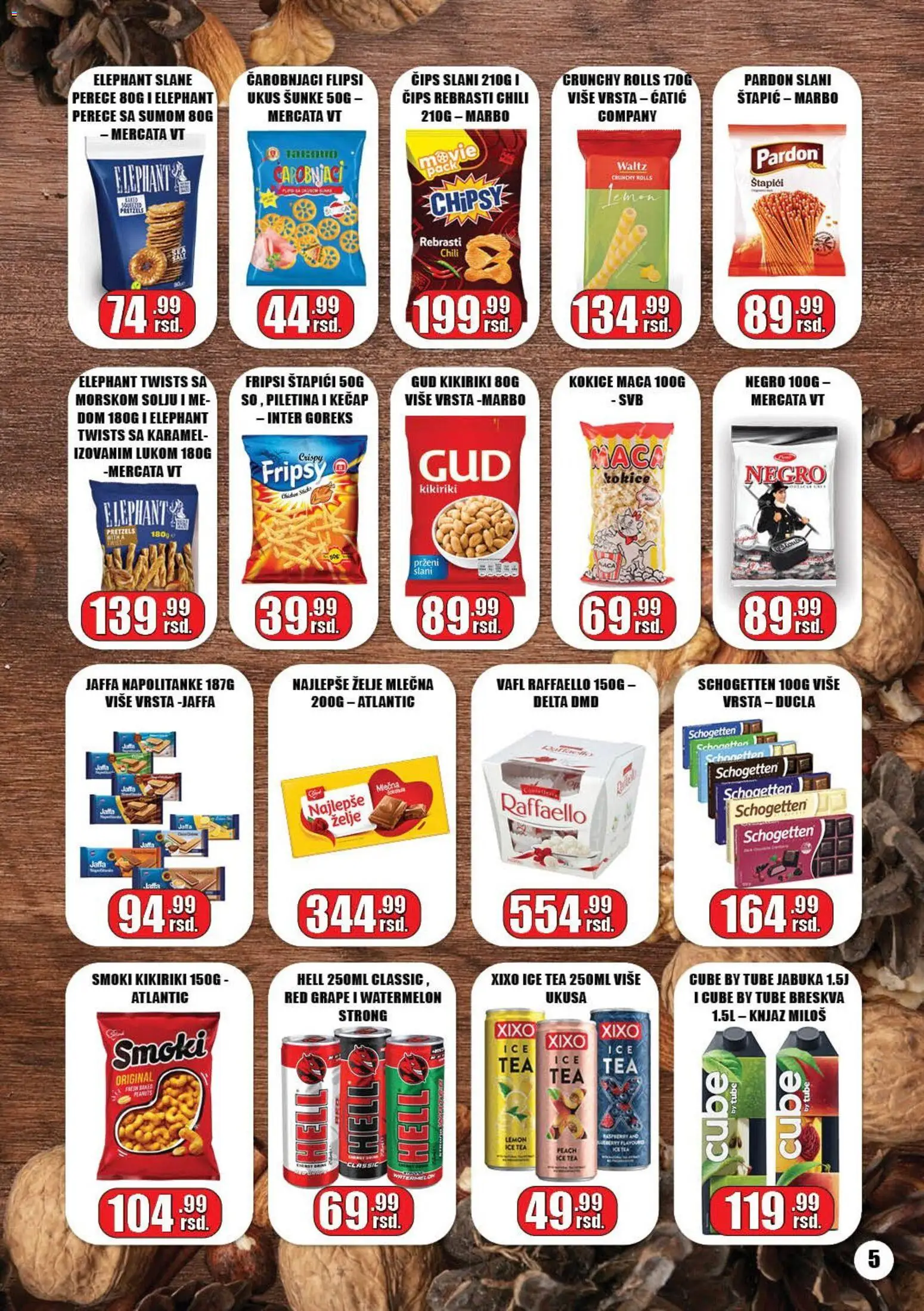 Gala MARKET katalog - važi od 05.11.2025 | Strana: 5 | Proizvode: Čips, Smoki, Raffaello, Hell