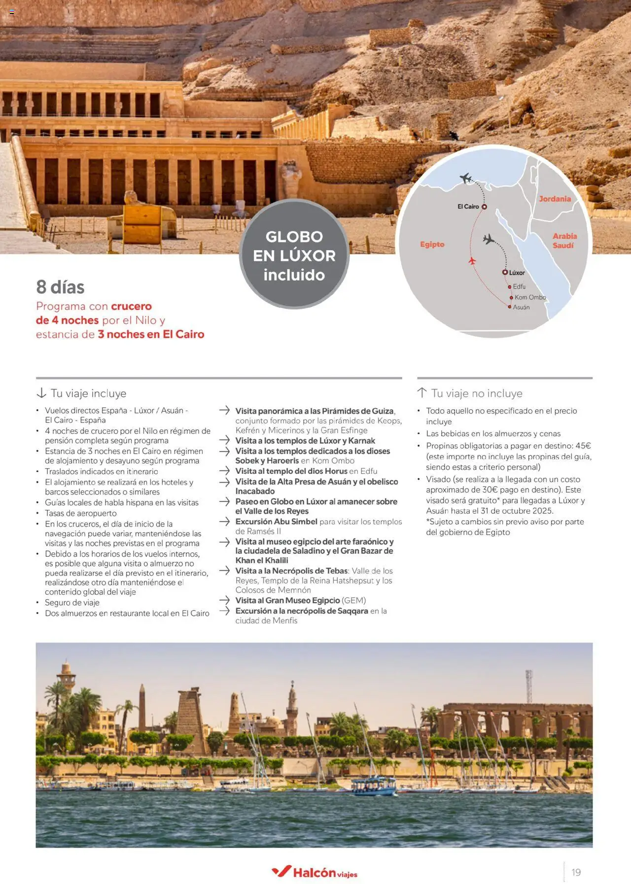 Halcón Viajes Egipto │ válido desde el 01.07.2025 | Página: 19 | Productos: Navegación