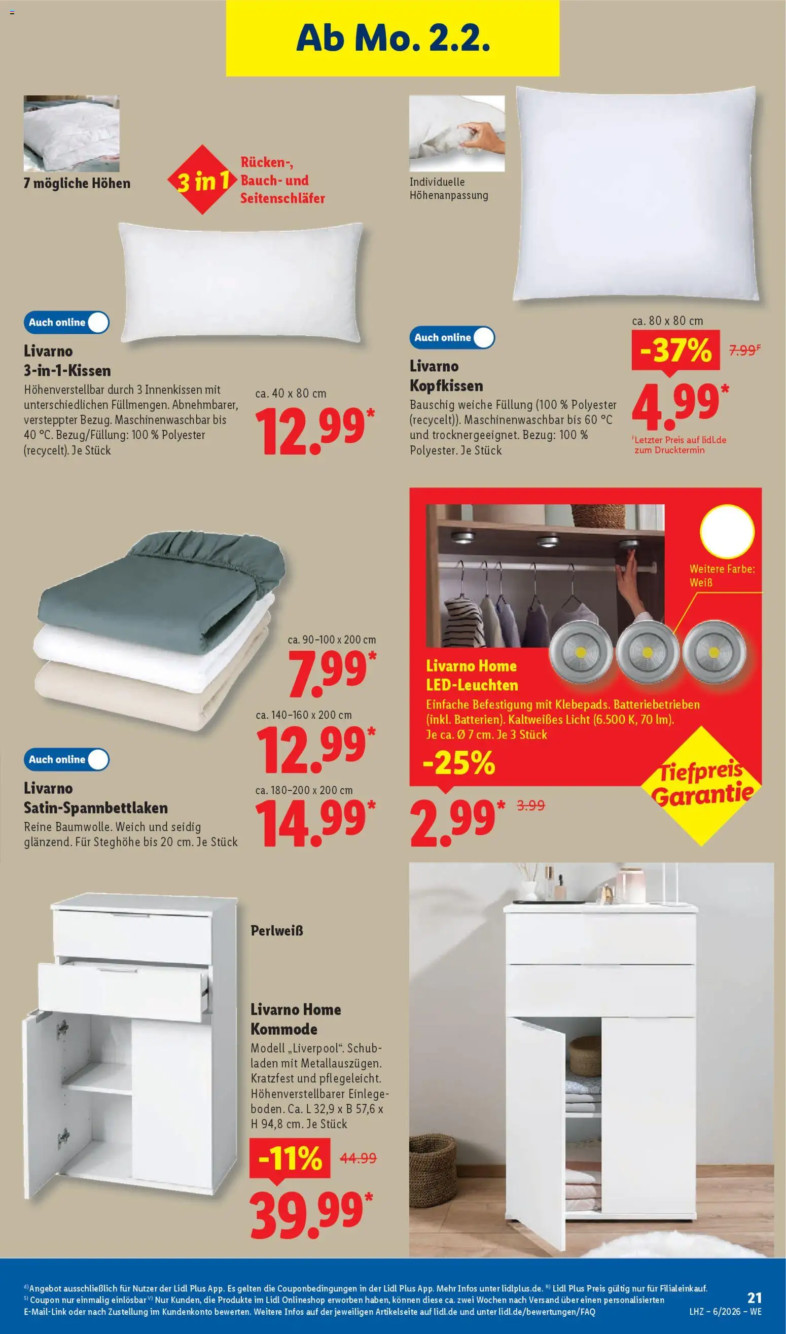 Lidl Prospekt Hilders – gültig ab 02.02.2026 | Seite: 31 | Produkte: Kommode, Kopfkissen
