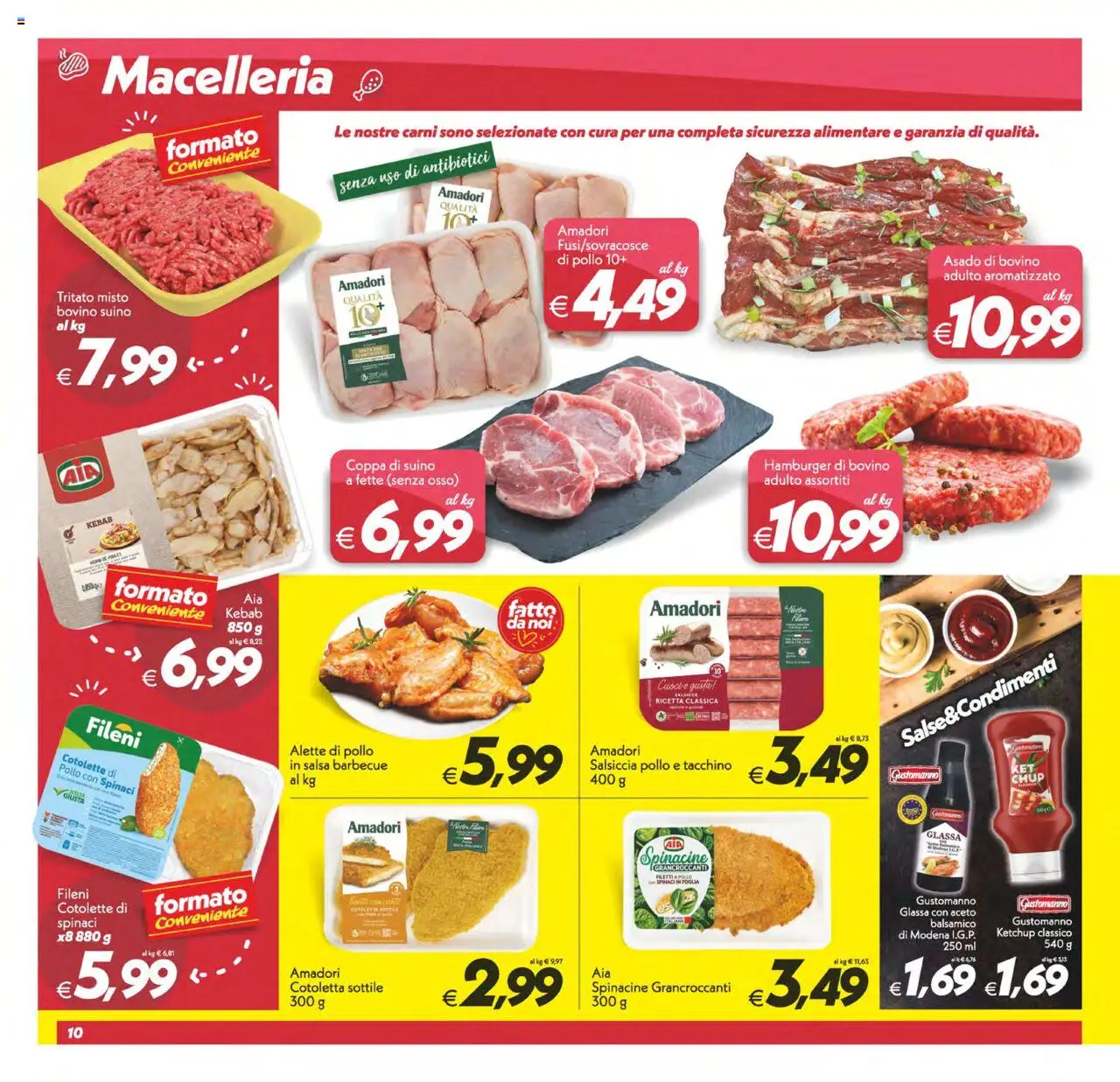 Volantino SuperConveniente del 24.07.2025 | Pagina: 10 | Prodotti: Bovino, Salsa, Spinaci, Aceto