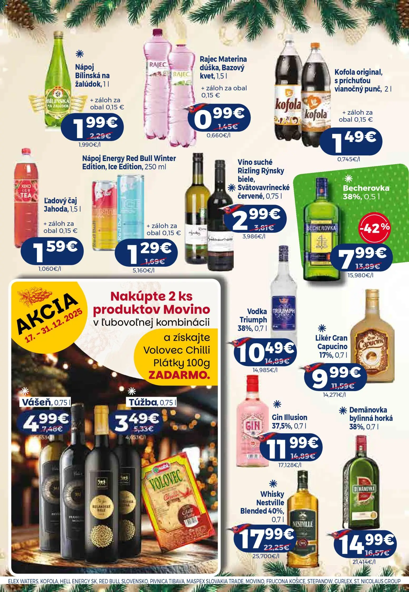Nové Milk Agro akcie – leták je platný od 17.12.2025 | Strana: 14 | Produkty: Čaj, Chilli, Gin, Vodka