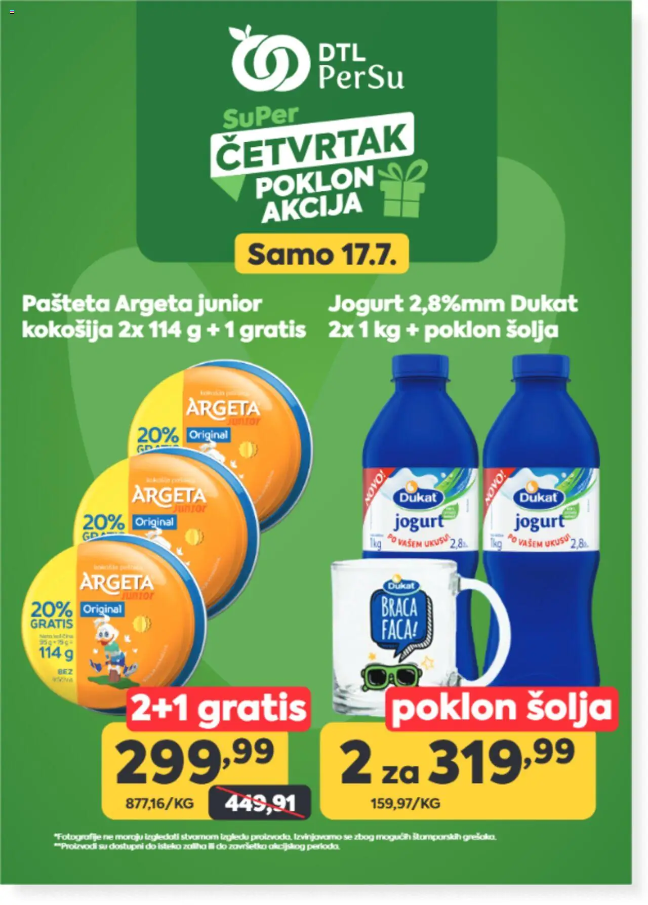 PerSu katalog - važi od 17.07.2025 | Strana: 1 | Proizvode: Jogurt, Šolja, Pašteta