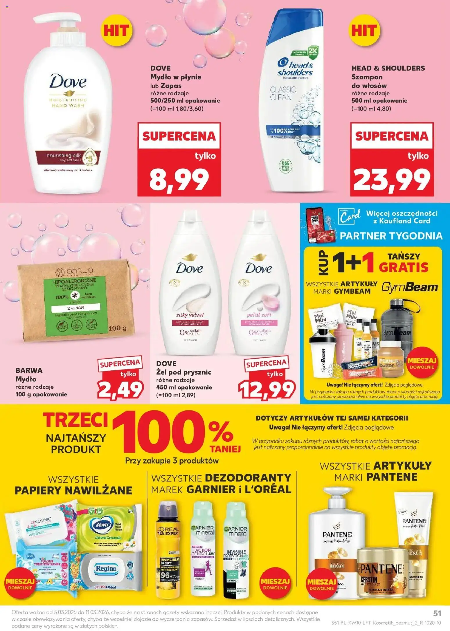 Kaufland gazetka od 05.03.2026 | Strona: 51 | Produkty: Mydło w płynie, Prysznic, Mydło, Żel pod prysznic