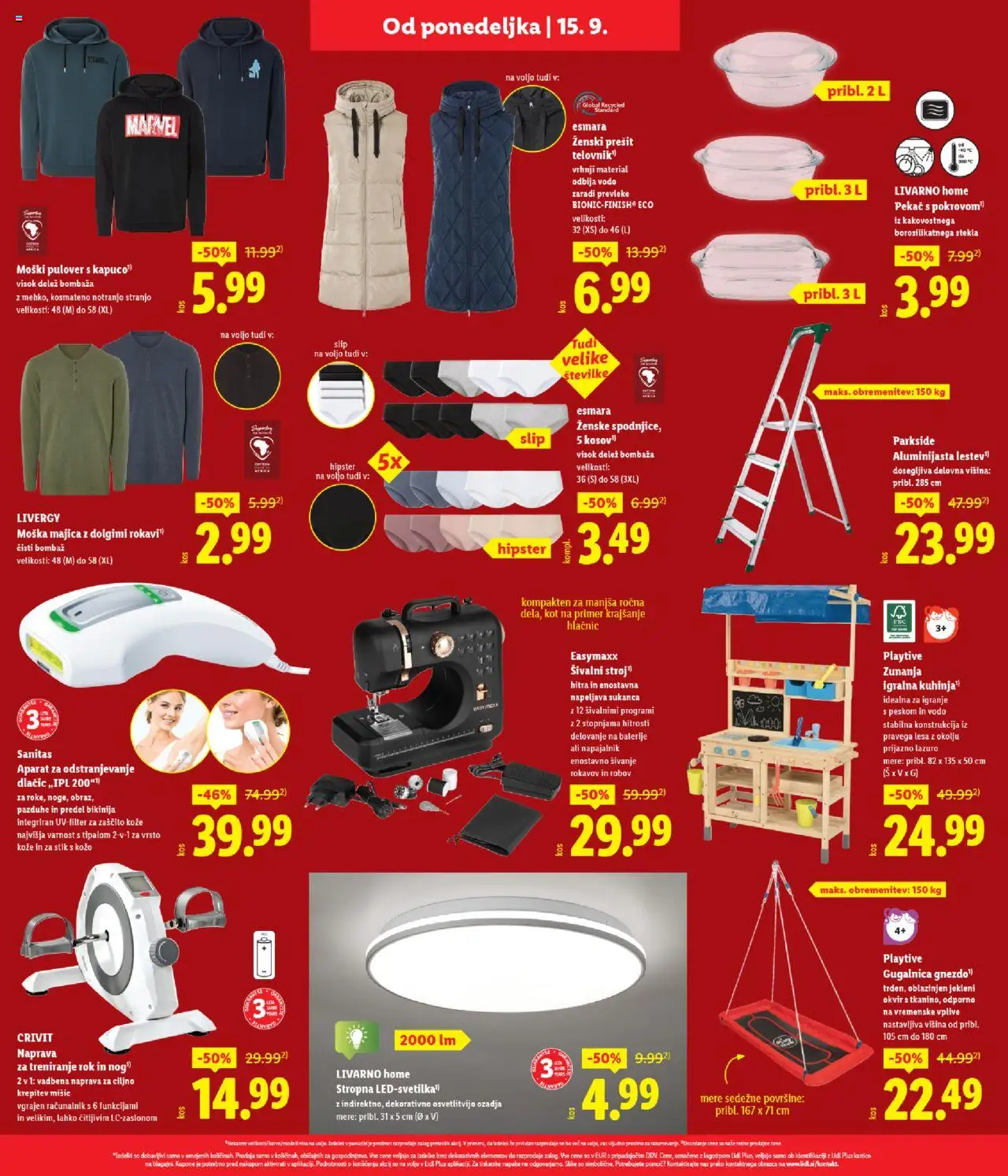 Novi Lidl katalog ponudbe – veljaven od 15.09.2025 | Stran: 3 | Izdelki: Racunalnik, Okvir, Sivalni stroj, Pulover