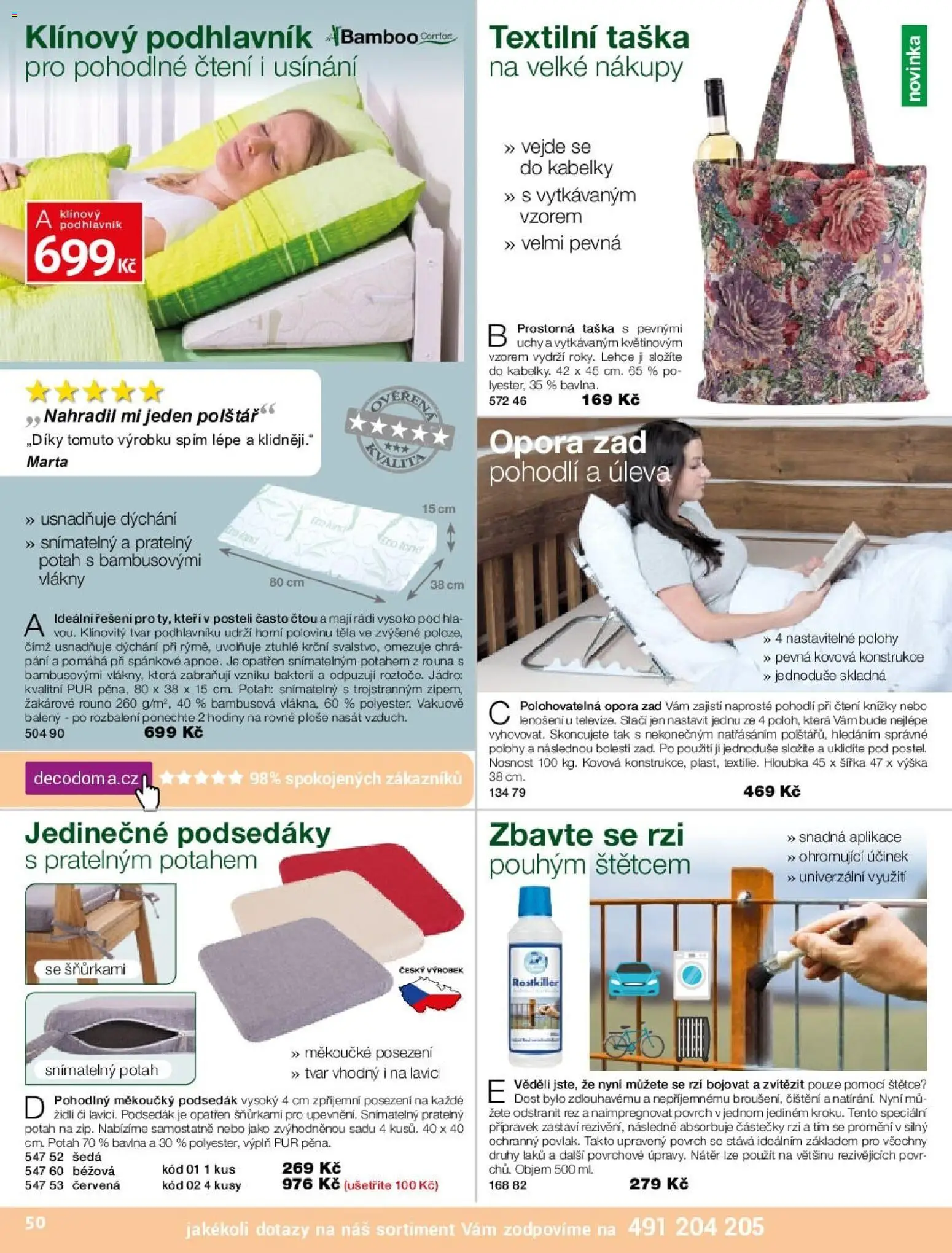 Decodoma katalog od 16.02.2026 | Strana: 50 | Produkty: Hodiny, Taška, Podsedák, Polštář