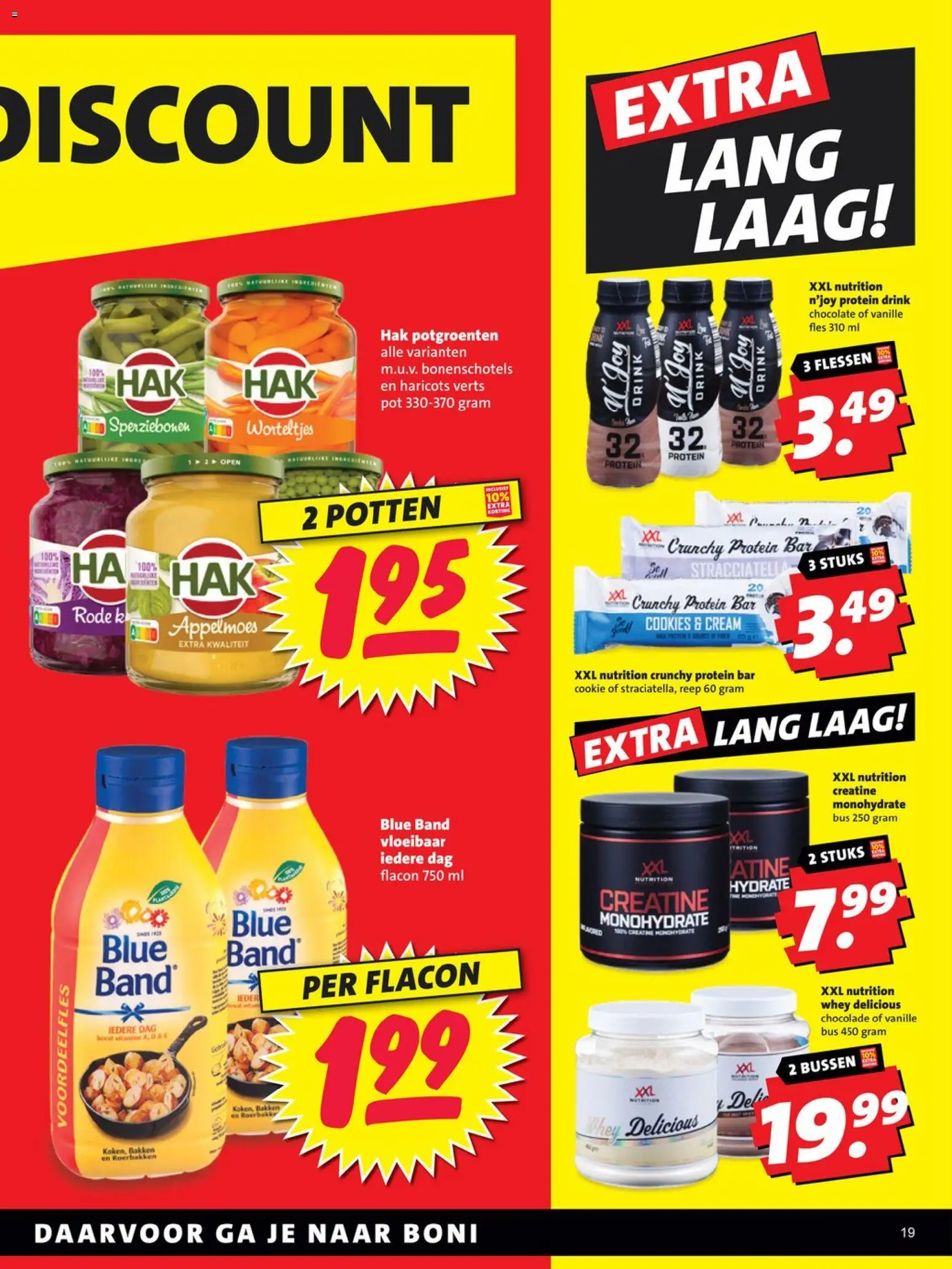 {H1} | Pagina: 19 | Producten: Chocolade, Fles, Whey, Pavilon