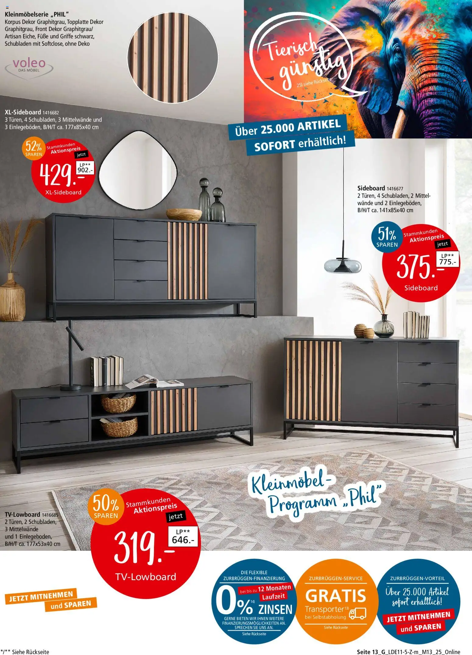 Zurbrüggen Z2-Junges Wohnen – gültig ab 08.11.2025 | Seite: 39 | Produkte: Sideboard