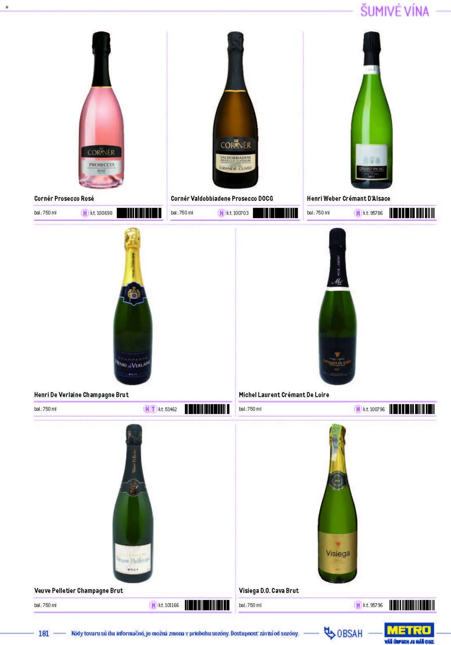 Nové Metro akcie – leták je platný od 05.12.2025 | Strana: 181 | Produkty: Prosecco