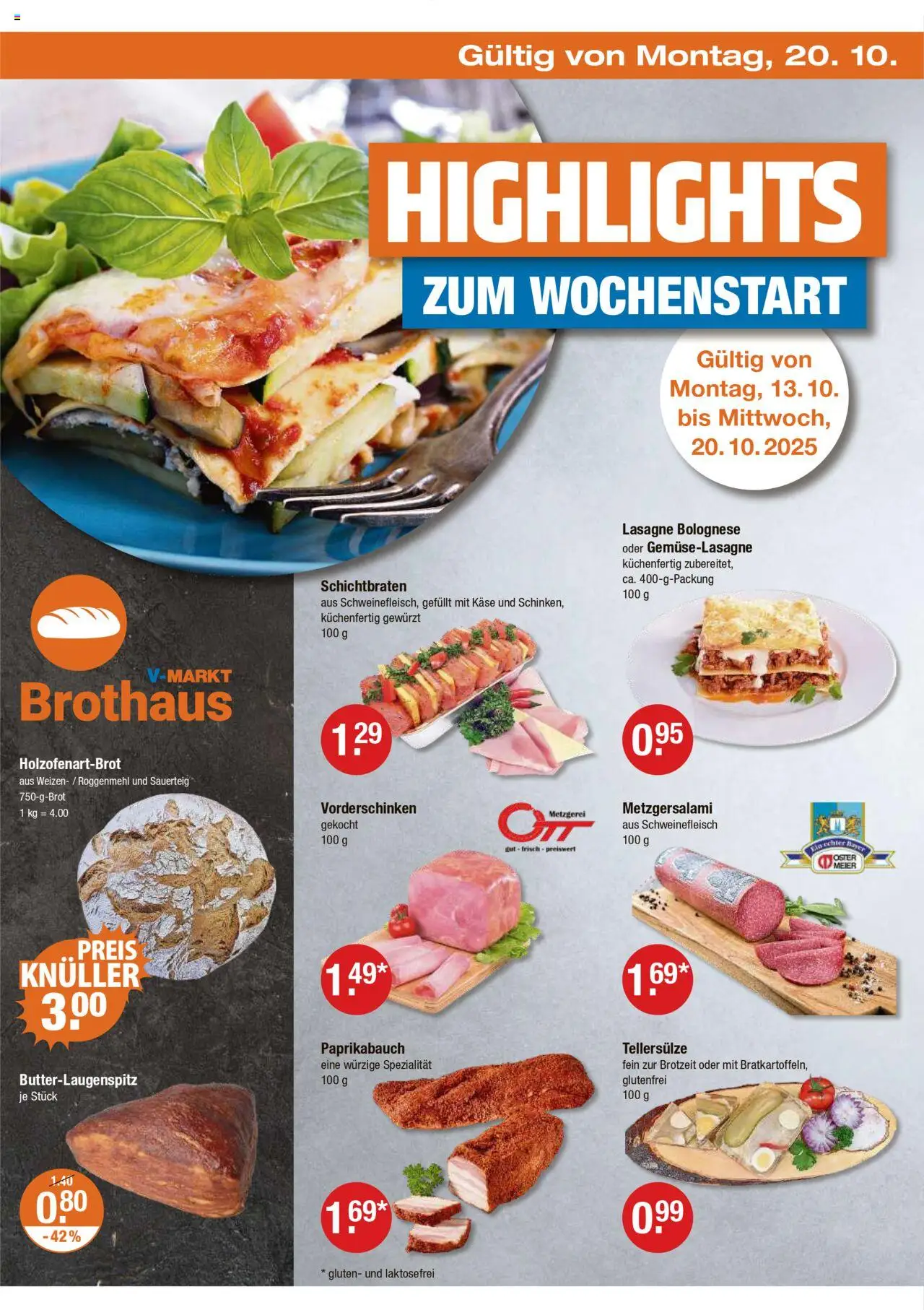 V-Markt - Hallertau / Oberpfalz – gültig ab 16.10.2025 | Seite: 22 | Produkte: Käse, Schweinefleisch
